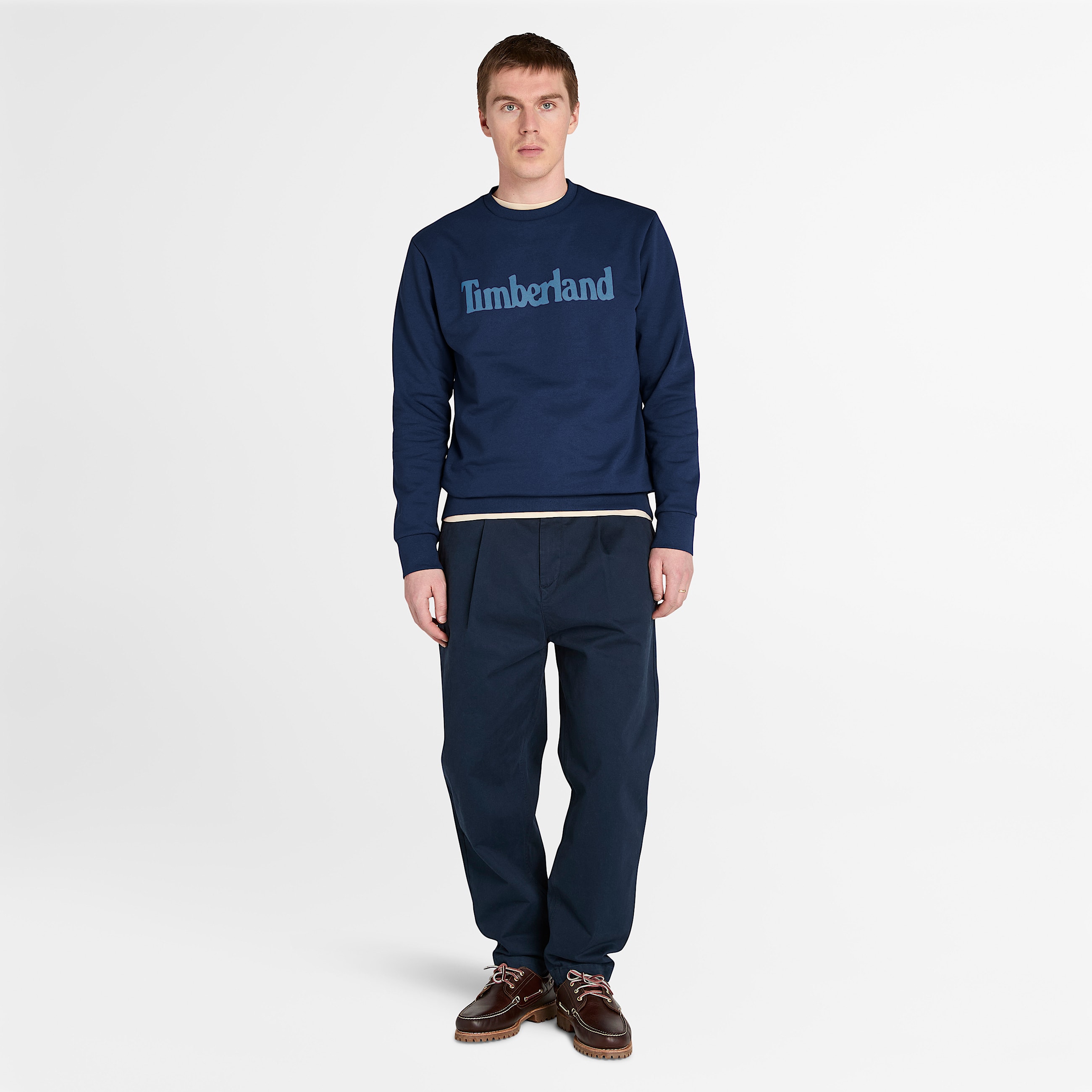 Mens Northwood Brushed Back Crewneck Sweatshirt TBL Navy ALT1