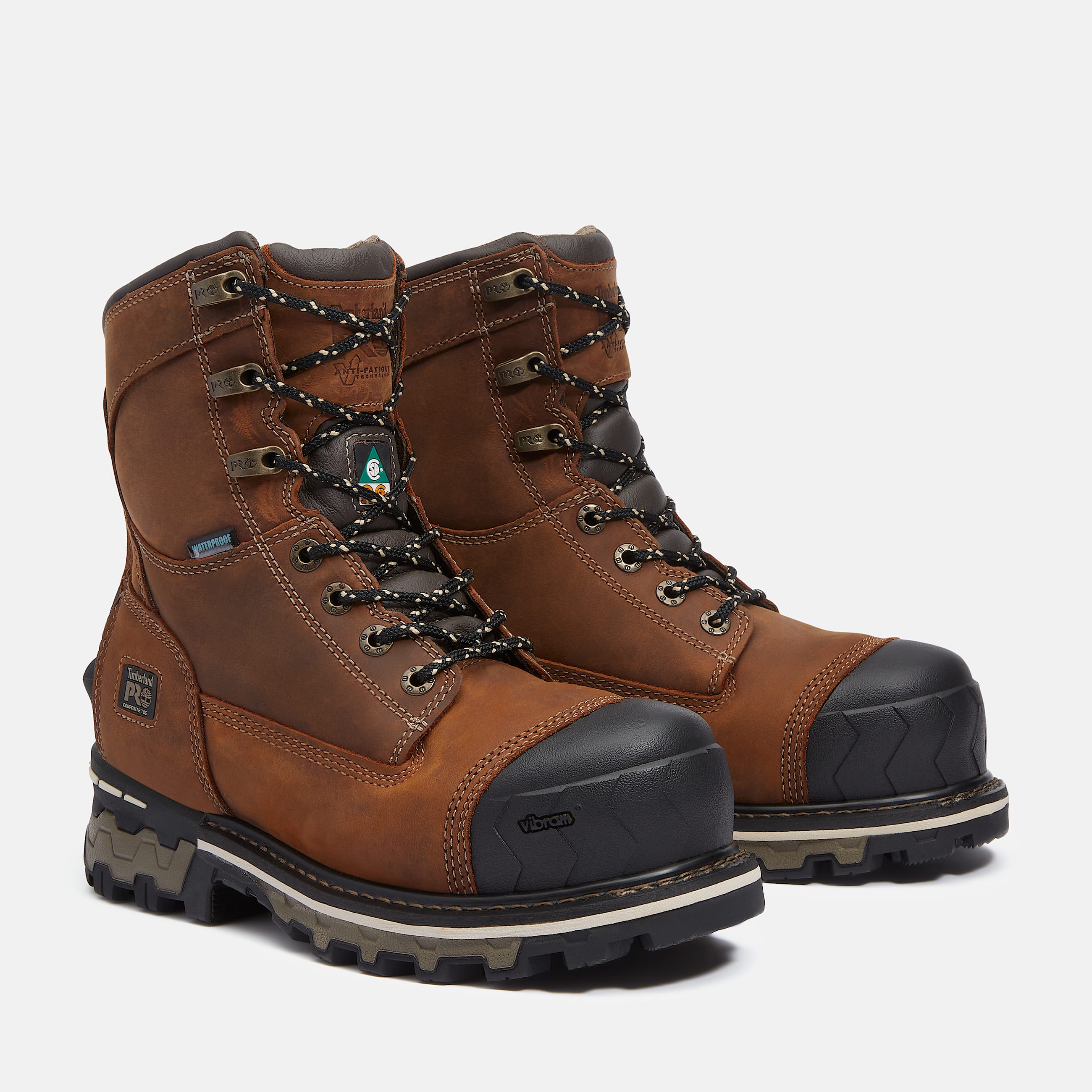 Womens Timberland PRO Boondock 8 Waterproof Insulated Composite Toe Work Boot TBL Brown ALT4
