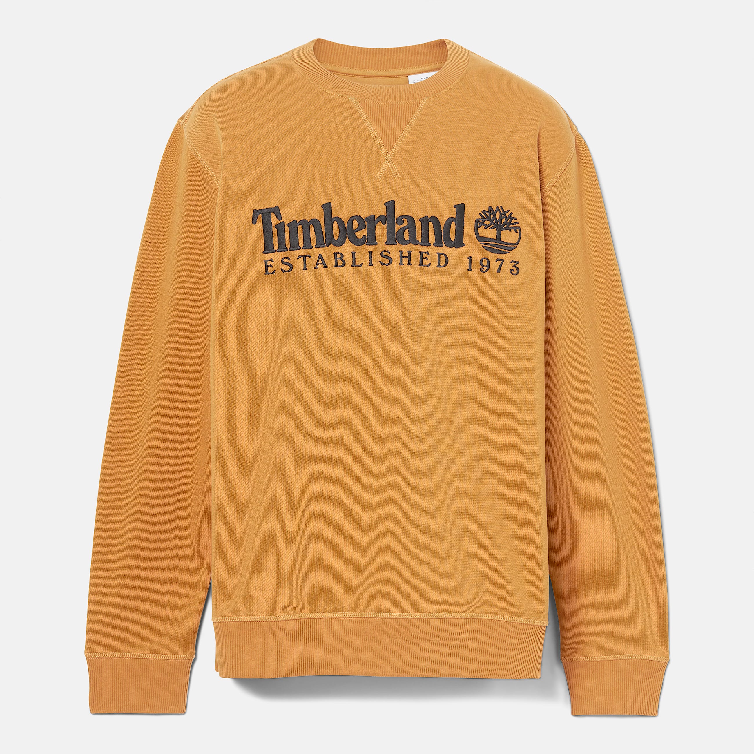 Mens Established 1973 Embroidered Logo Crew Neck Sweatshirt TBL Wheat Boot HERO