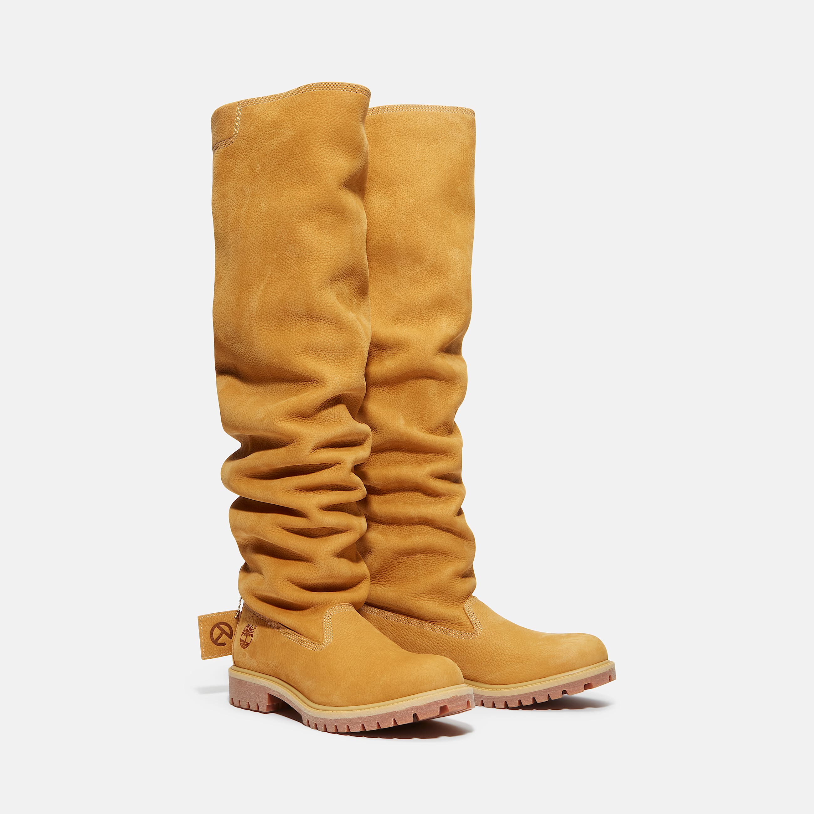 Timberland x TELFAR Tall Premium PullOn Boot TBL Wheat Nubuck ALT4