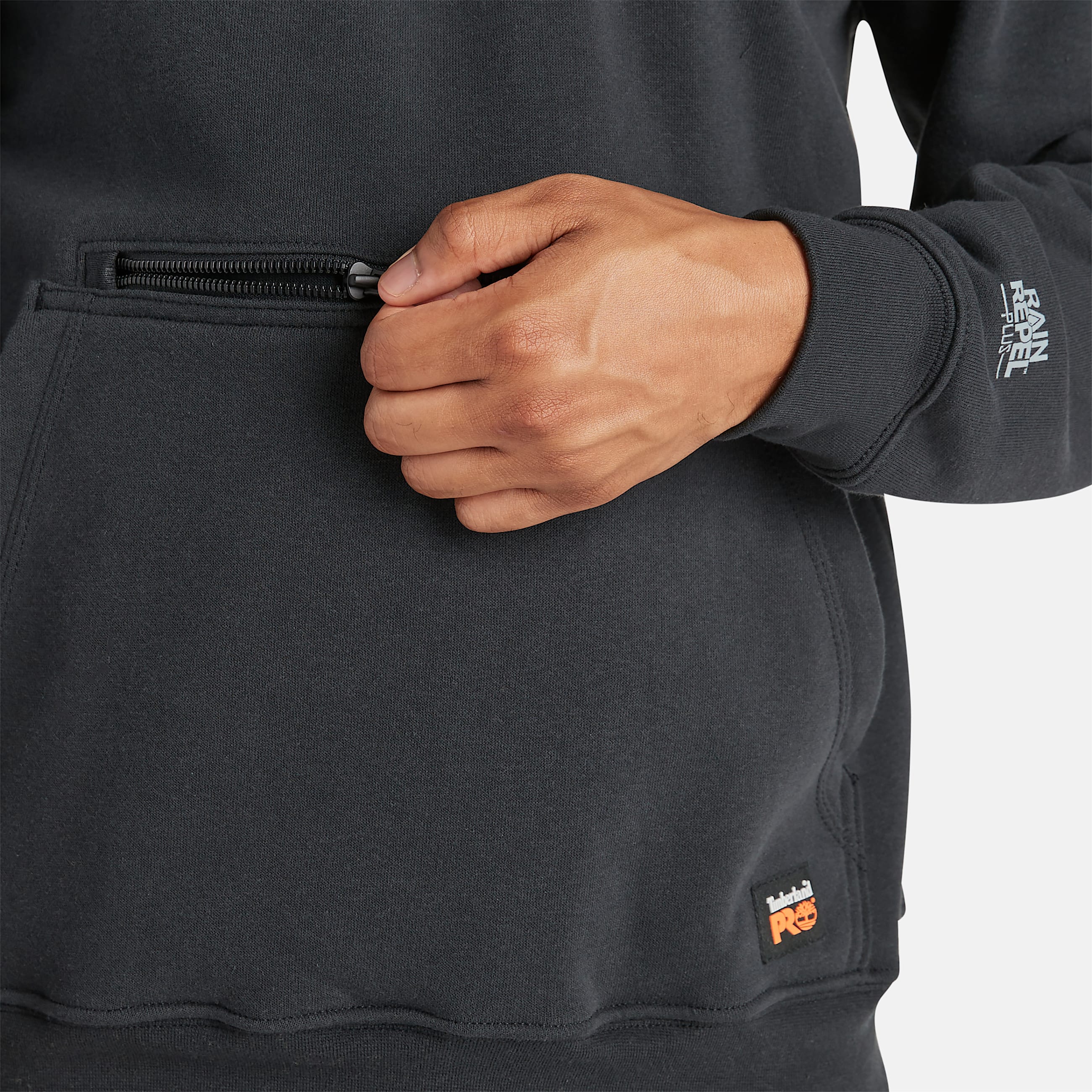 Mens Timberland PRO Hood Honcho HD QuarterZip Hoodie TBL Black ALT2