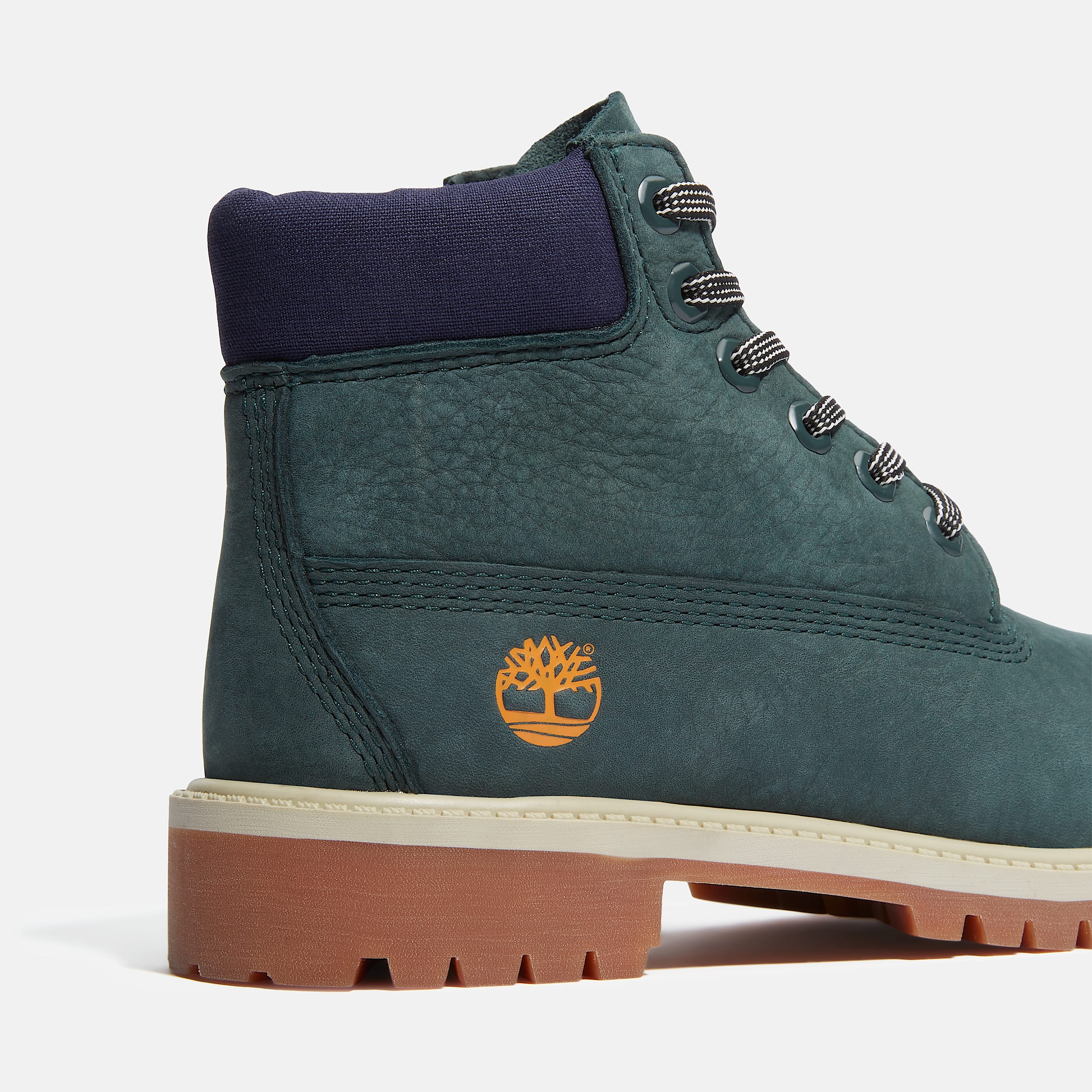 Junior Timberland Premium 6Inch Waterproof Boot TBL Dark Green Nubuck ALT7
