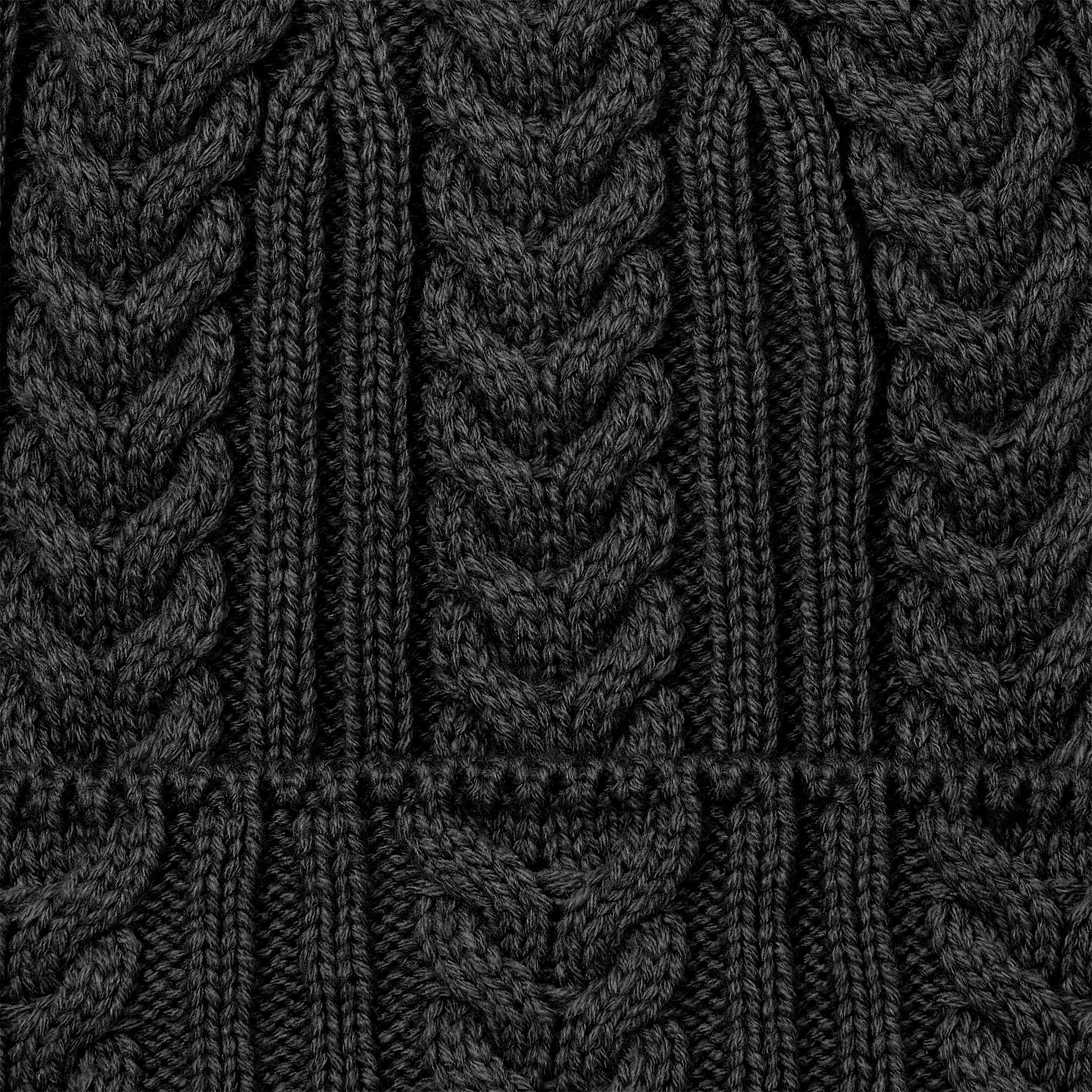 Womens Cable Beanie TBL Black ALT2
