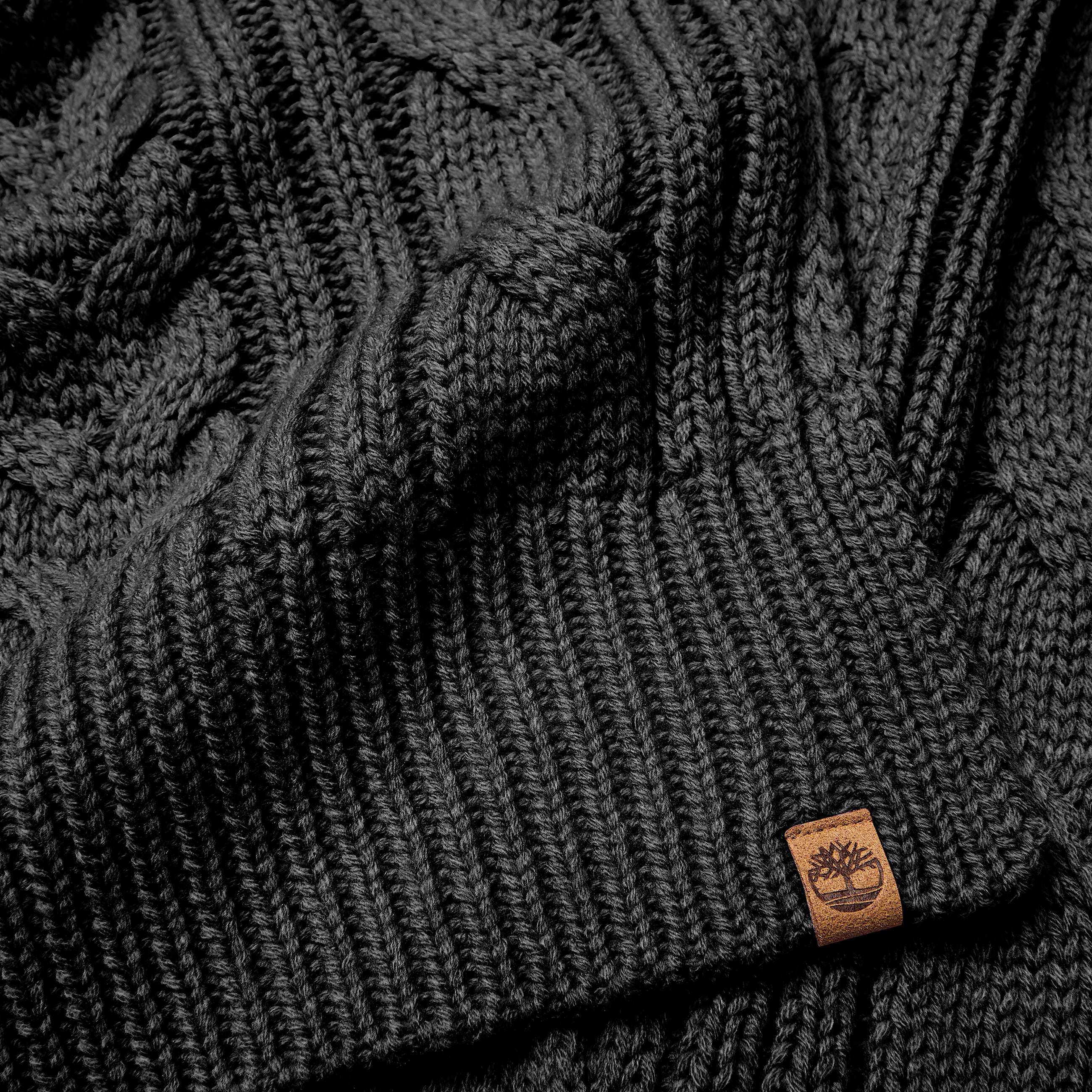 Cable Scarf TBL Black ALT1