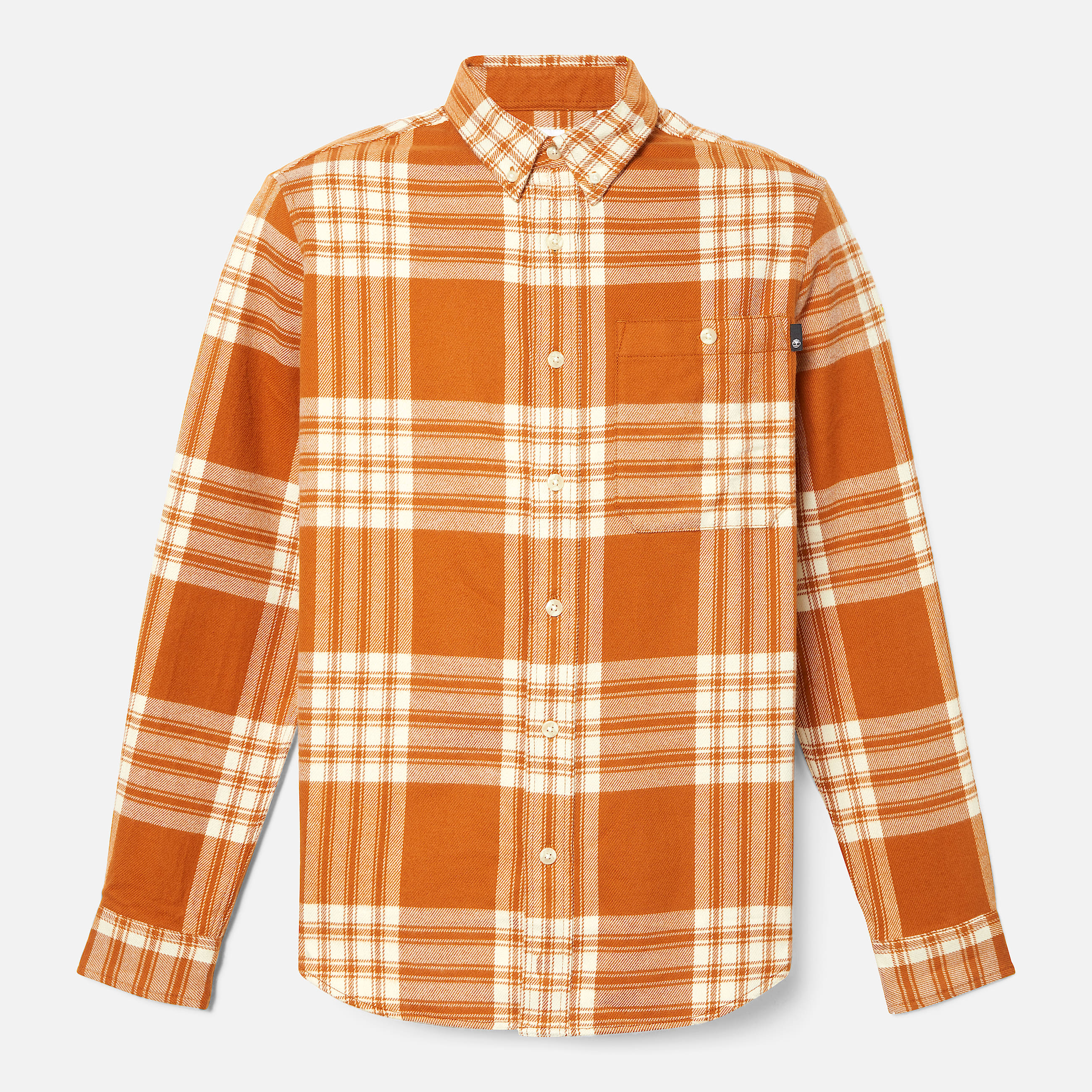 Mens Midweight Flannel Check Shirt TBL BrownWhite Check ALT10