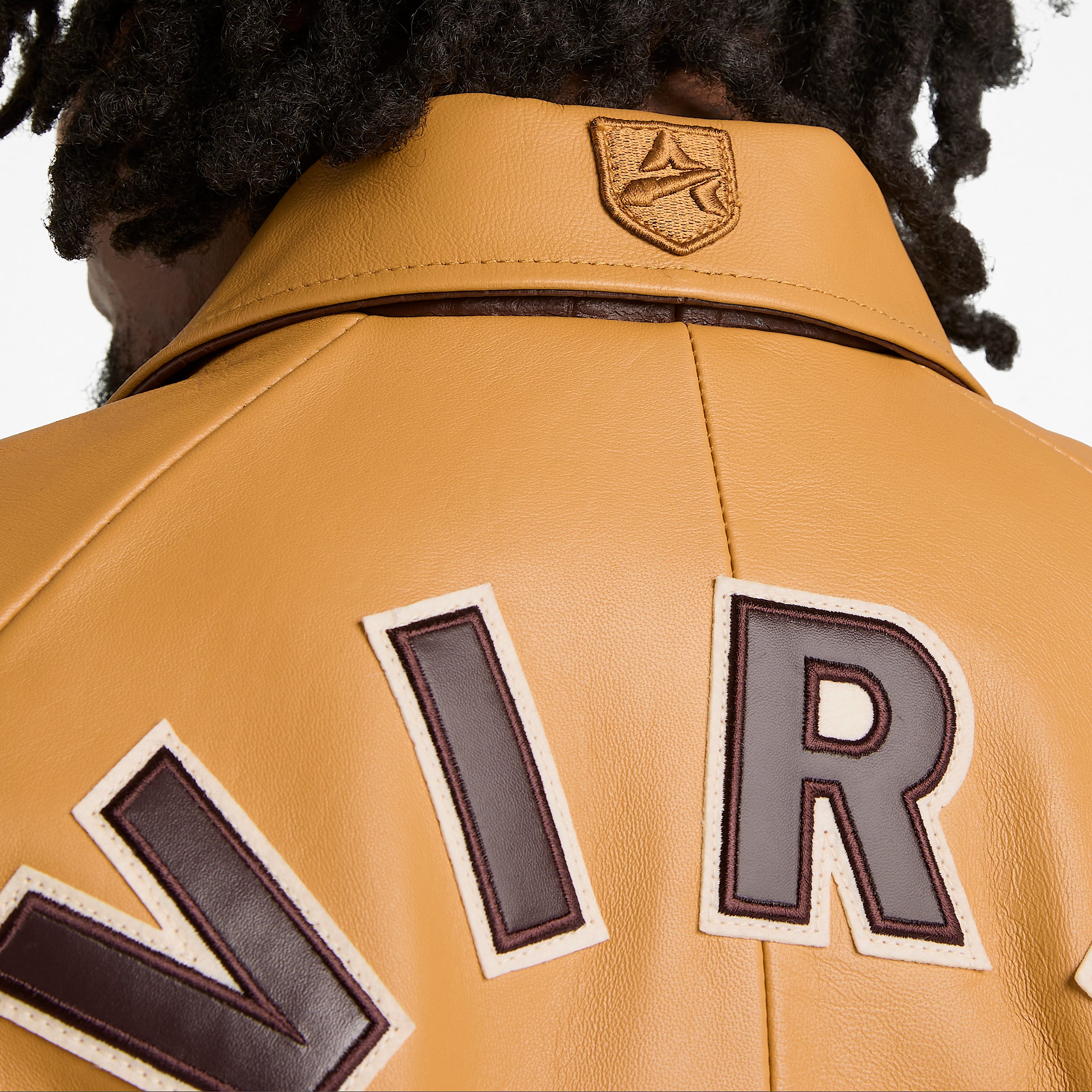 Timberland x Avirex Icon Bomber Jacket TBL Wheat Sheepskin Leather ALT6