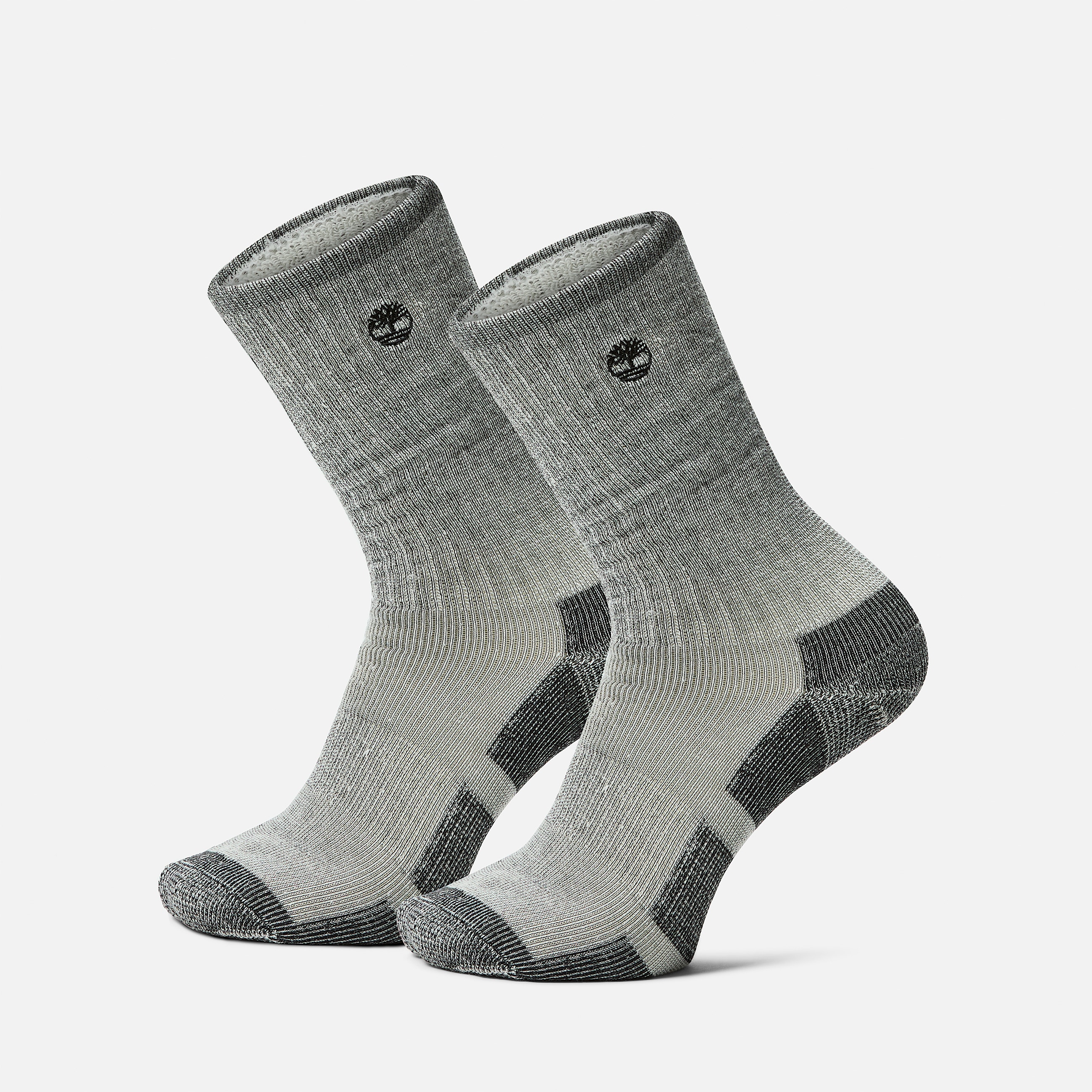 Mens Timberland 2Pack Kittery Full Cushion Boot Crew Sock TBL Black HERO