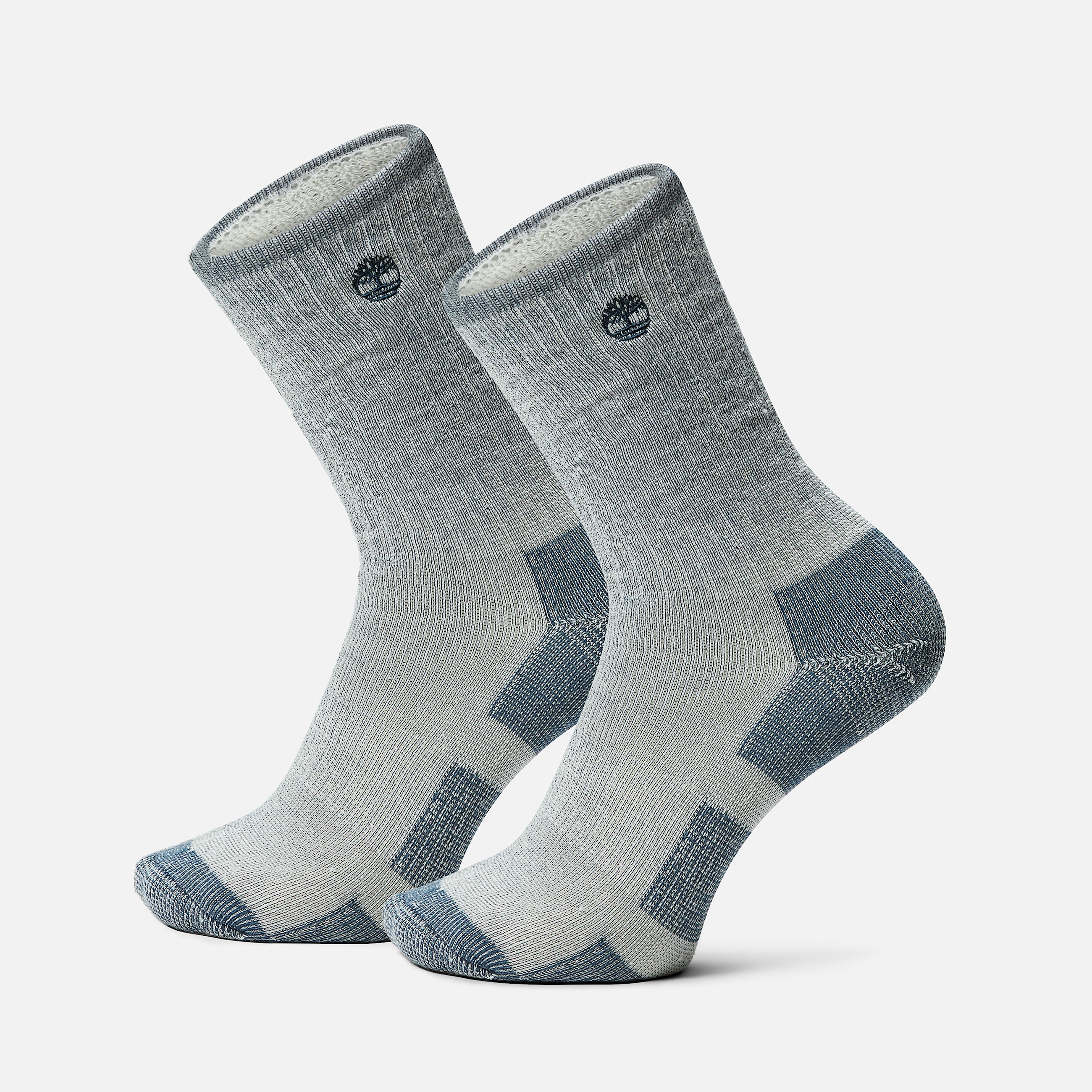 Mens Timberland 2Pack Kittery Full Cushion Boot Crew Sock TBL Dark Denim HERO