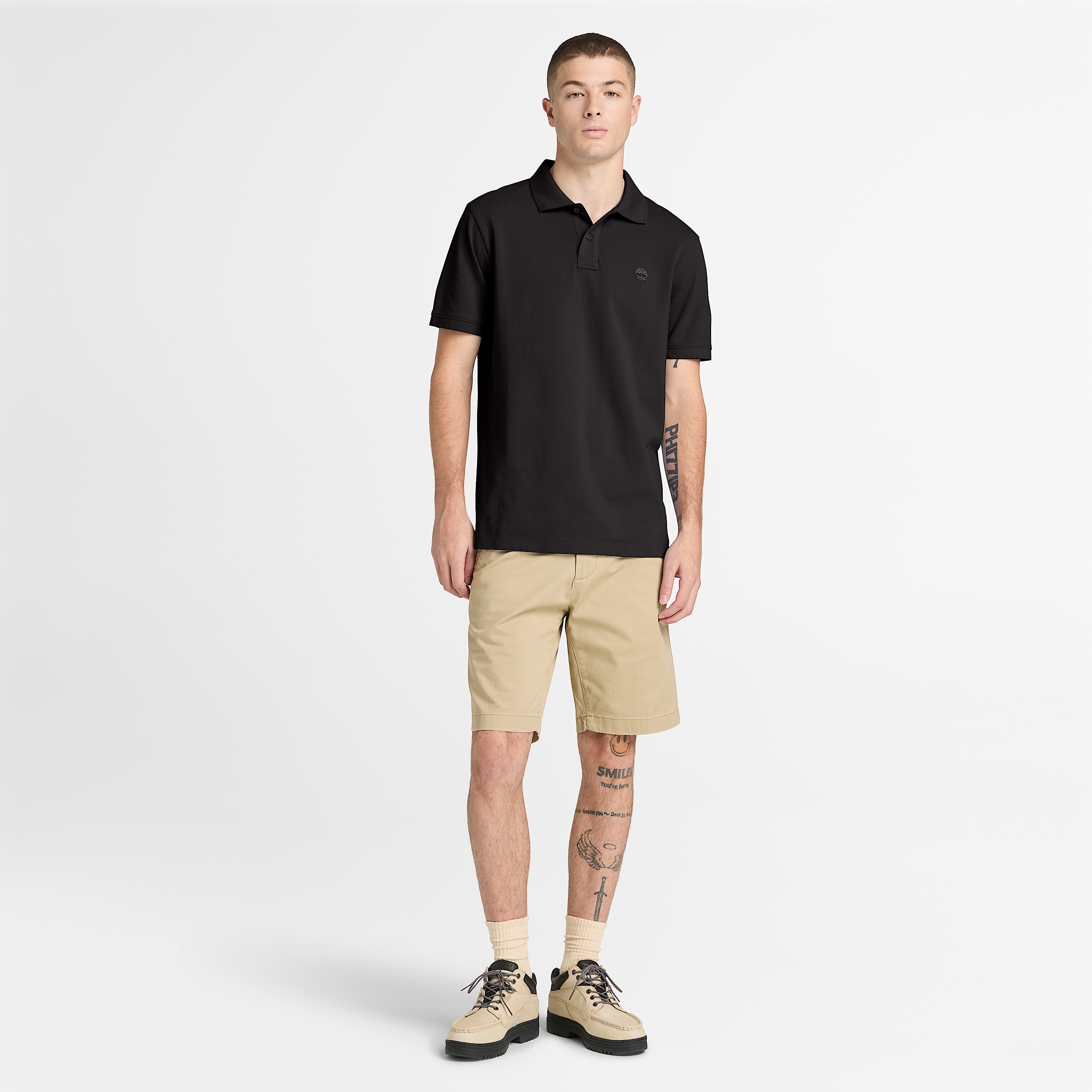 Mens Oyster River ShortSleeve Polo TBL BlackPavement ALT2