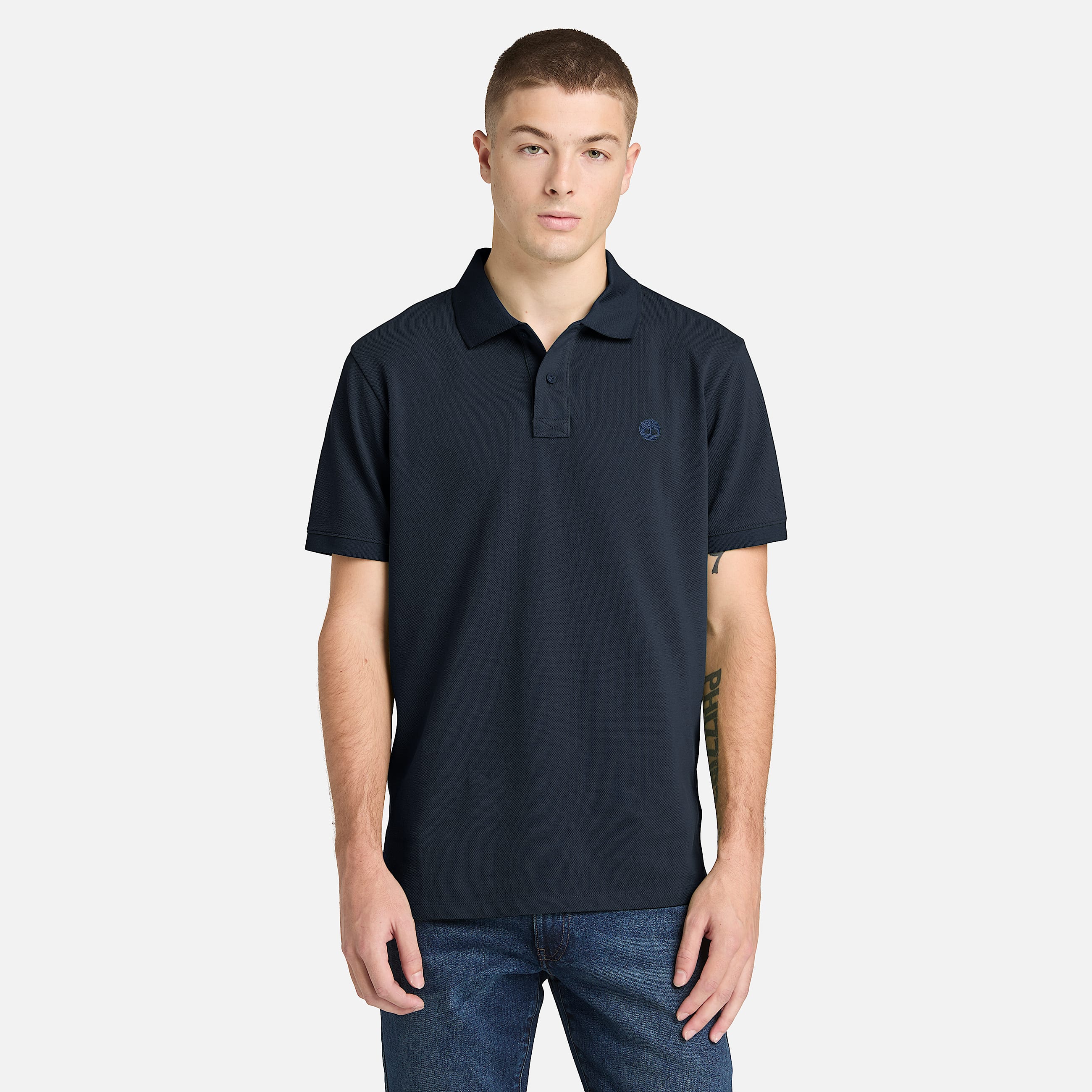 Mens Oyster River ShortSleeve Polo TBL Dark Sapphire ALT1