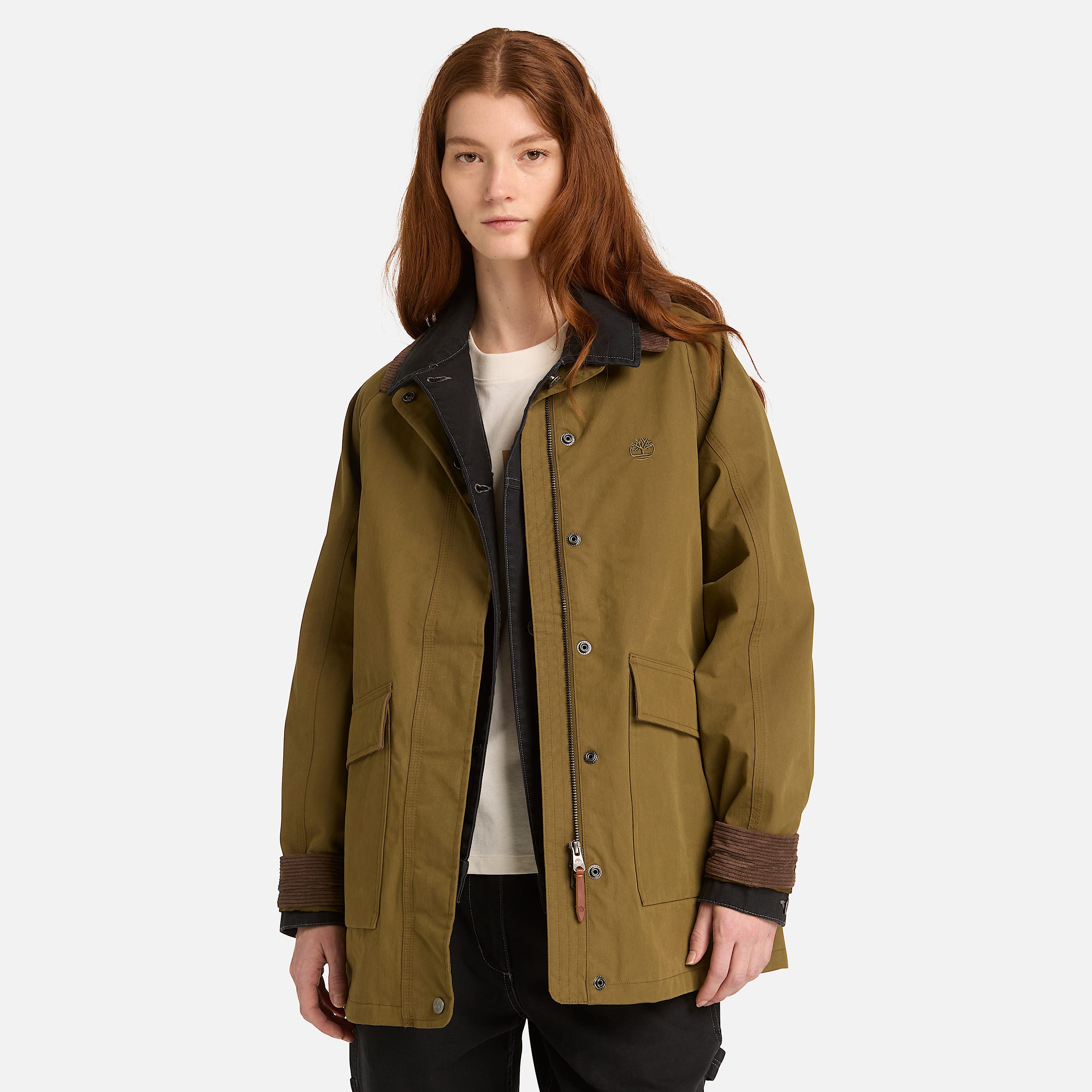 Womens Wenham Waterproof Barn Coat TBL Dark Olive ALT1
