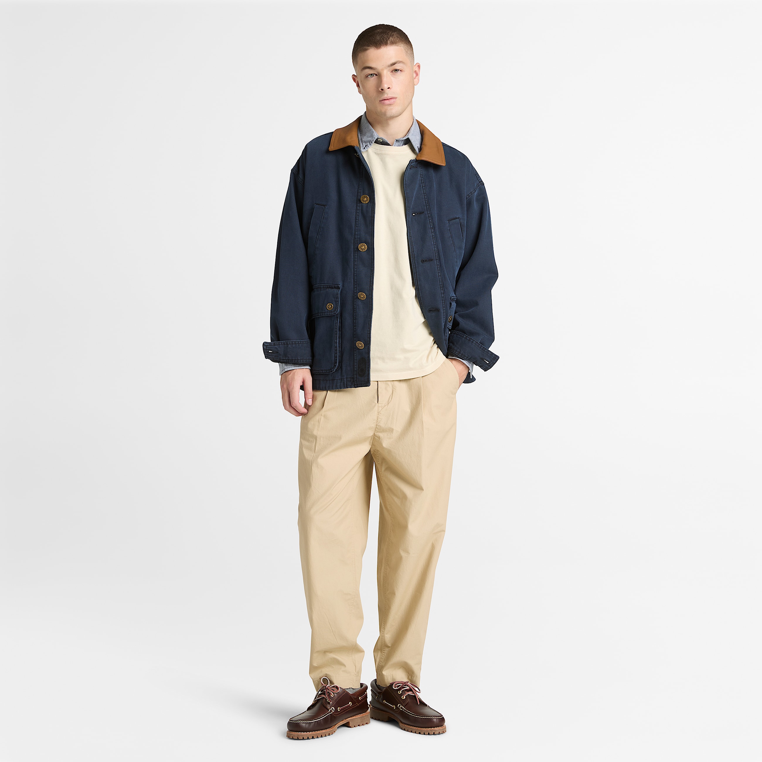 Mens Dunstan River Garment Dyed ShortSleeve TShirt TBL Light Tan ALT2