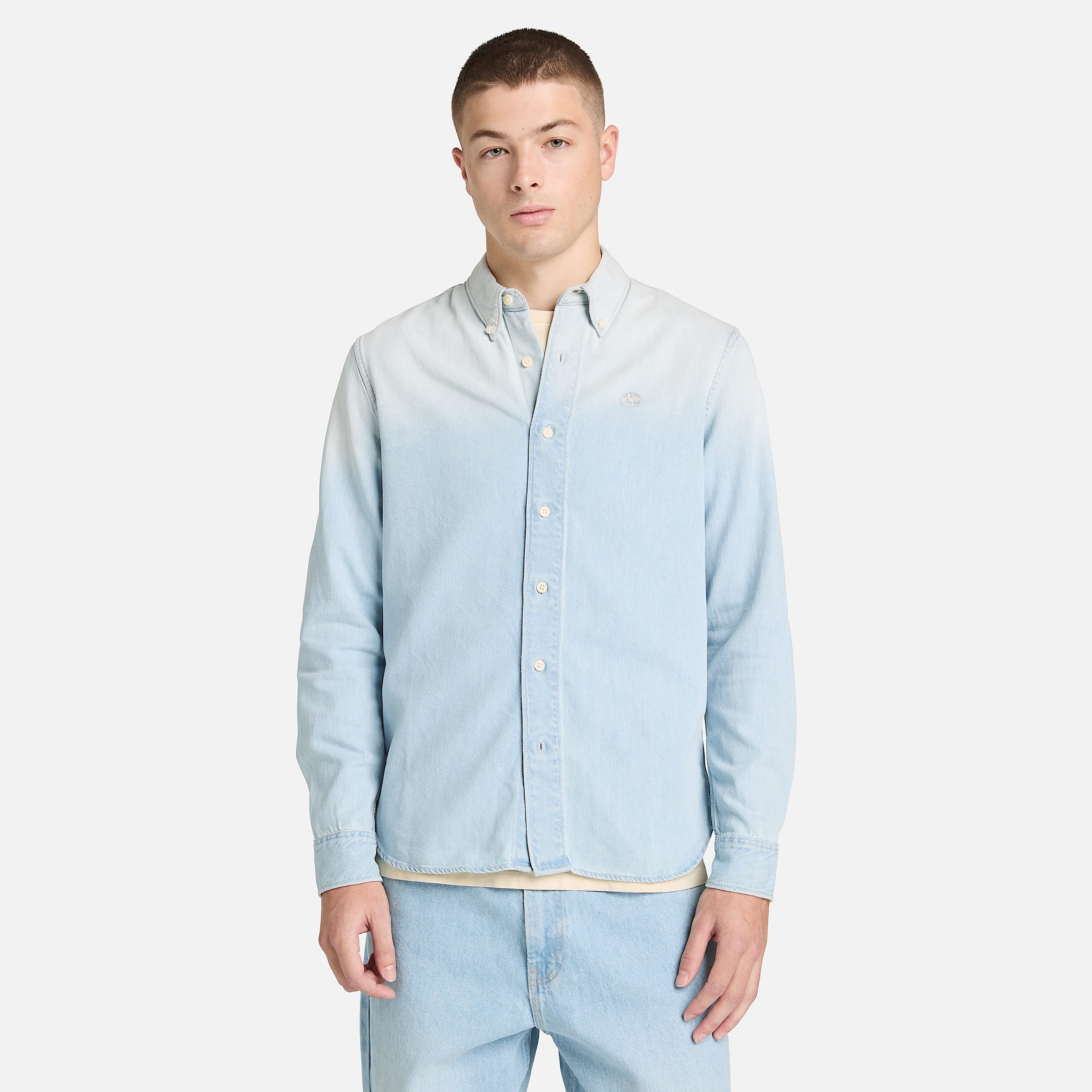 Camisa vaquera para Hombre TBL Lavado descolorido por el sol ALT1