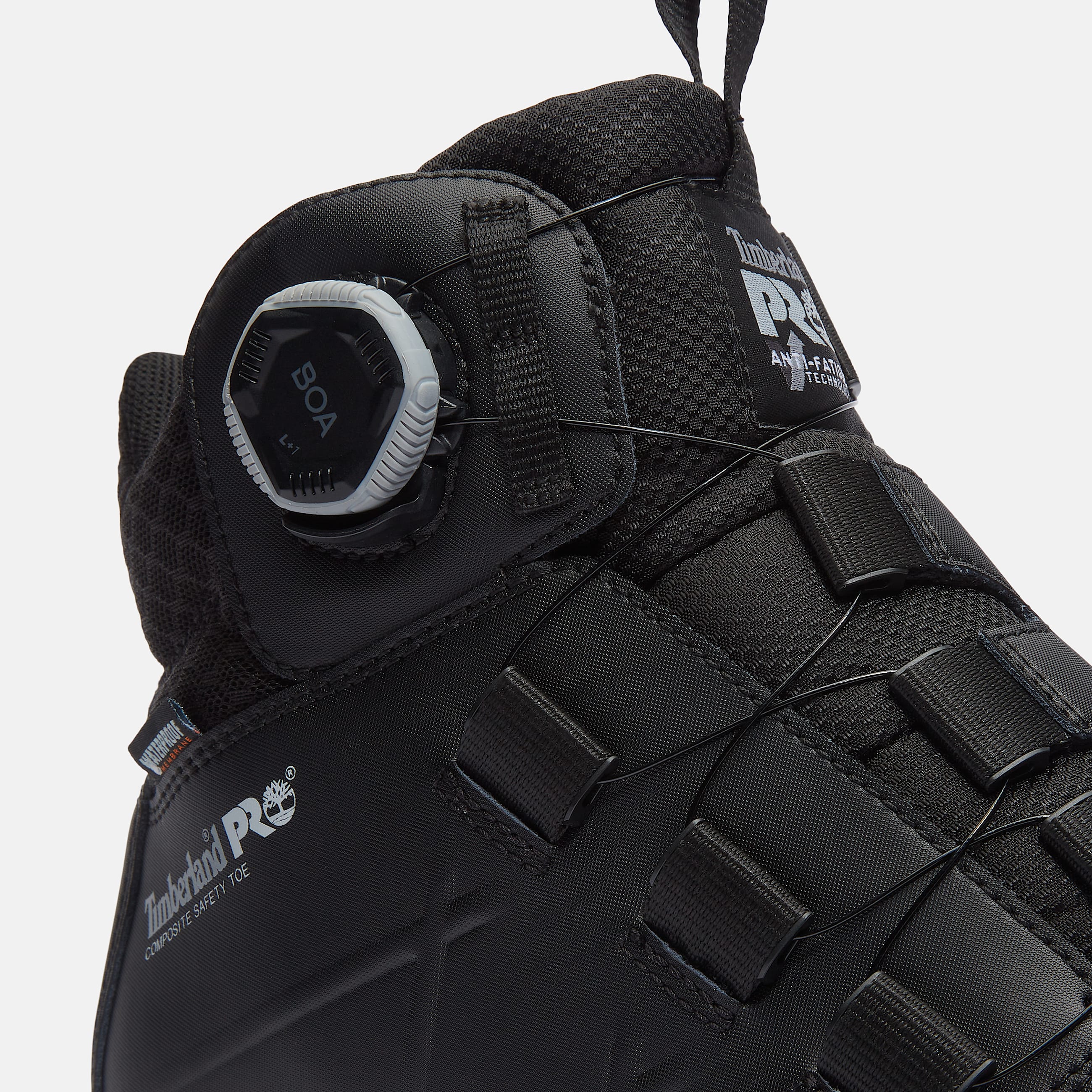 Mens Timberland PRO BOA Morphix CSA 6 Composite Toe Waterproof Boot TBL Black FullGrainMesh ALT7