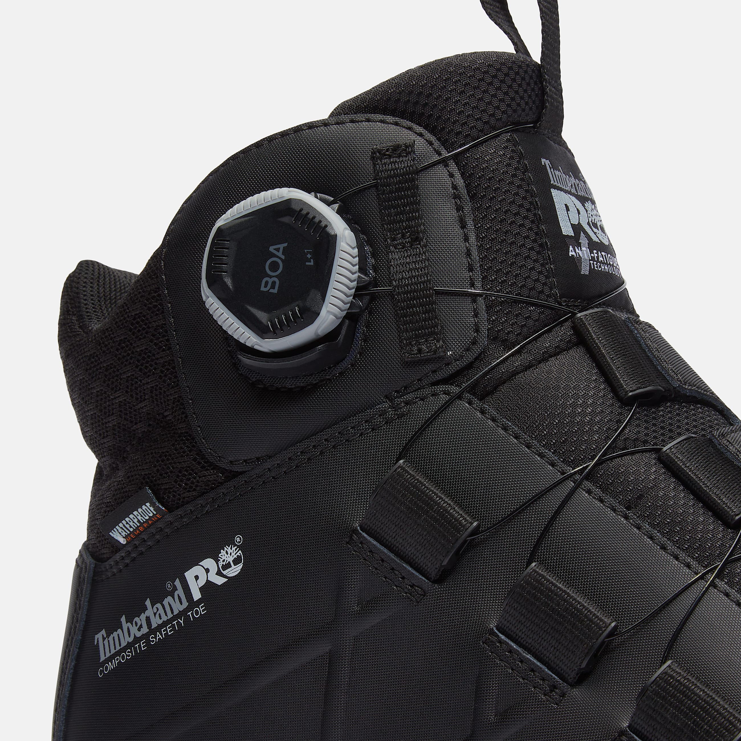 Mens Timberland PRO BOA Morphix 6 Composite Toe Waterproof Boot TBL Black FullGrainMesh ALT7