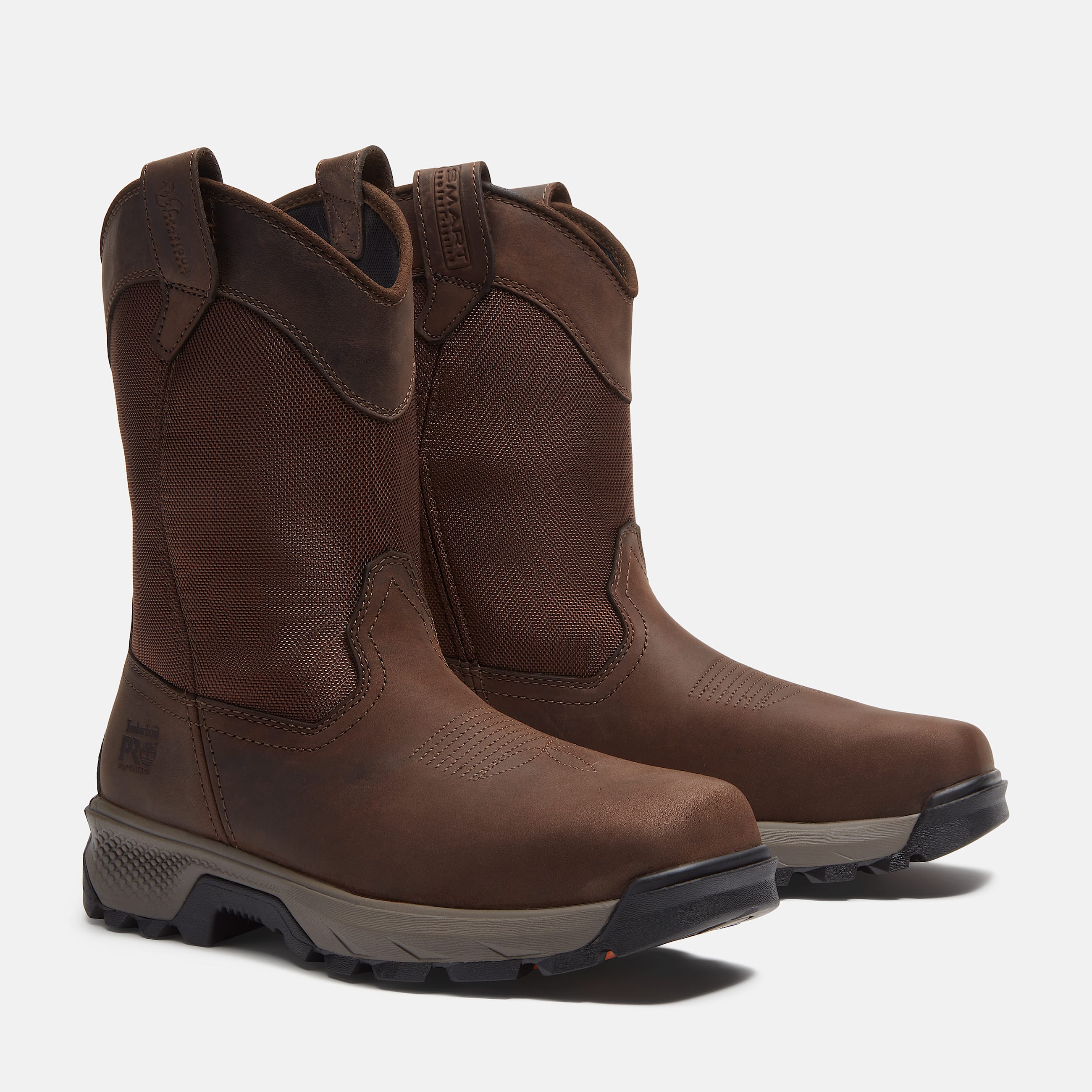 Mens Timberland PRO TiTAN EV PullOn Composite Toe Work Boot TBL Dark Brown FullGrain ALT4