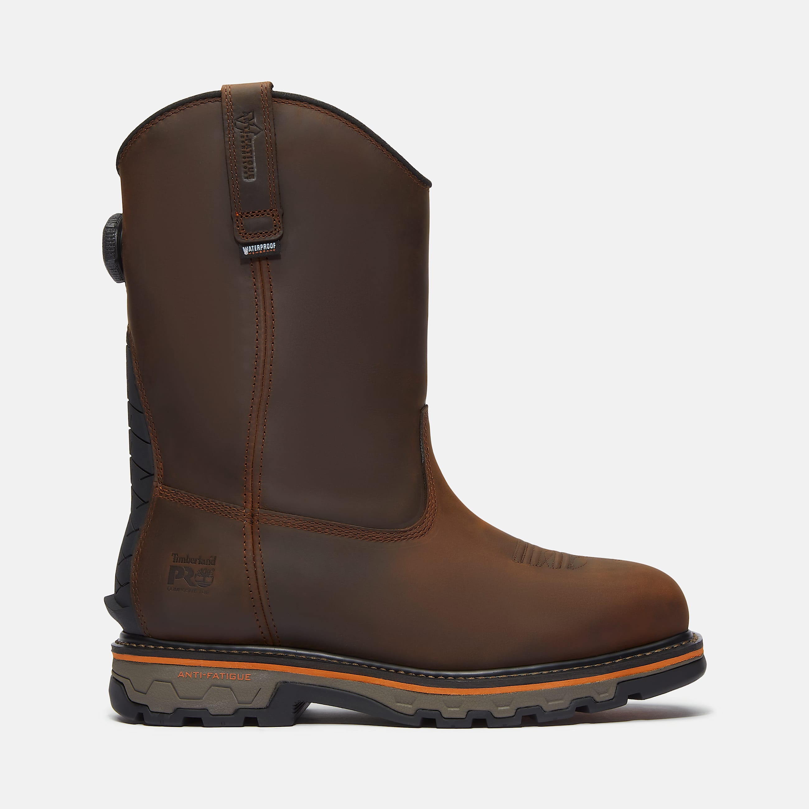 Botte de travail Timberland PRO BOA True Grit CSA sans lacet ni glissire rsistante aux dcharges lectriques et  embout composite et pour hommes TBL Brun HERO