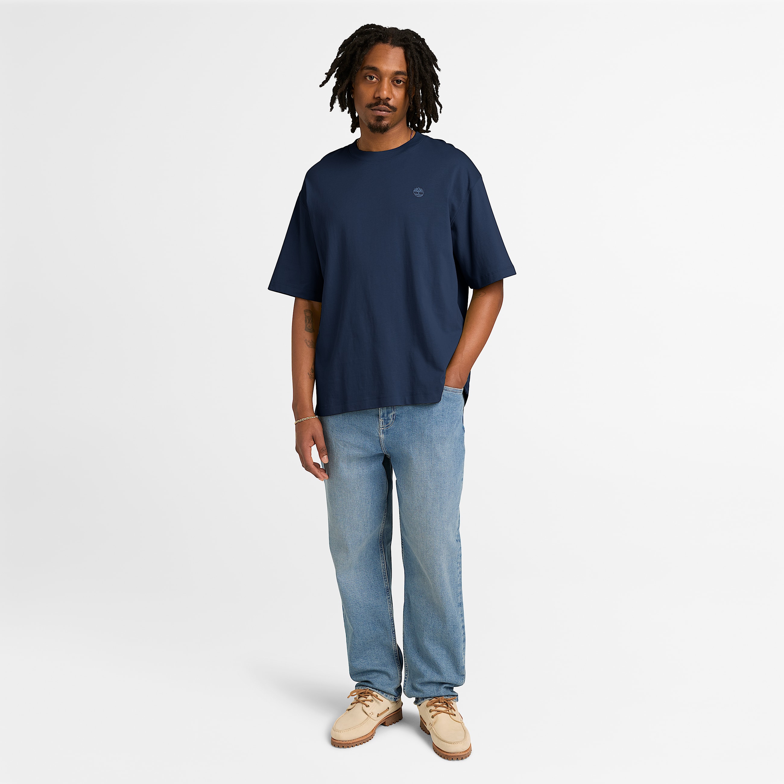 Mens Dunstan River ShortSleeve TShirt TBL Dark Sapphire ALT2