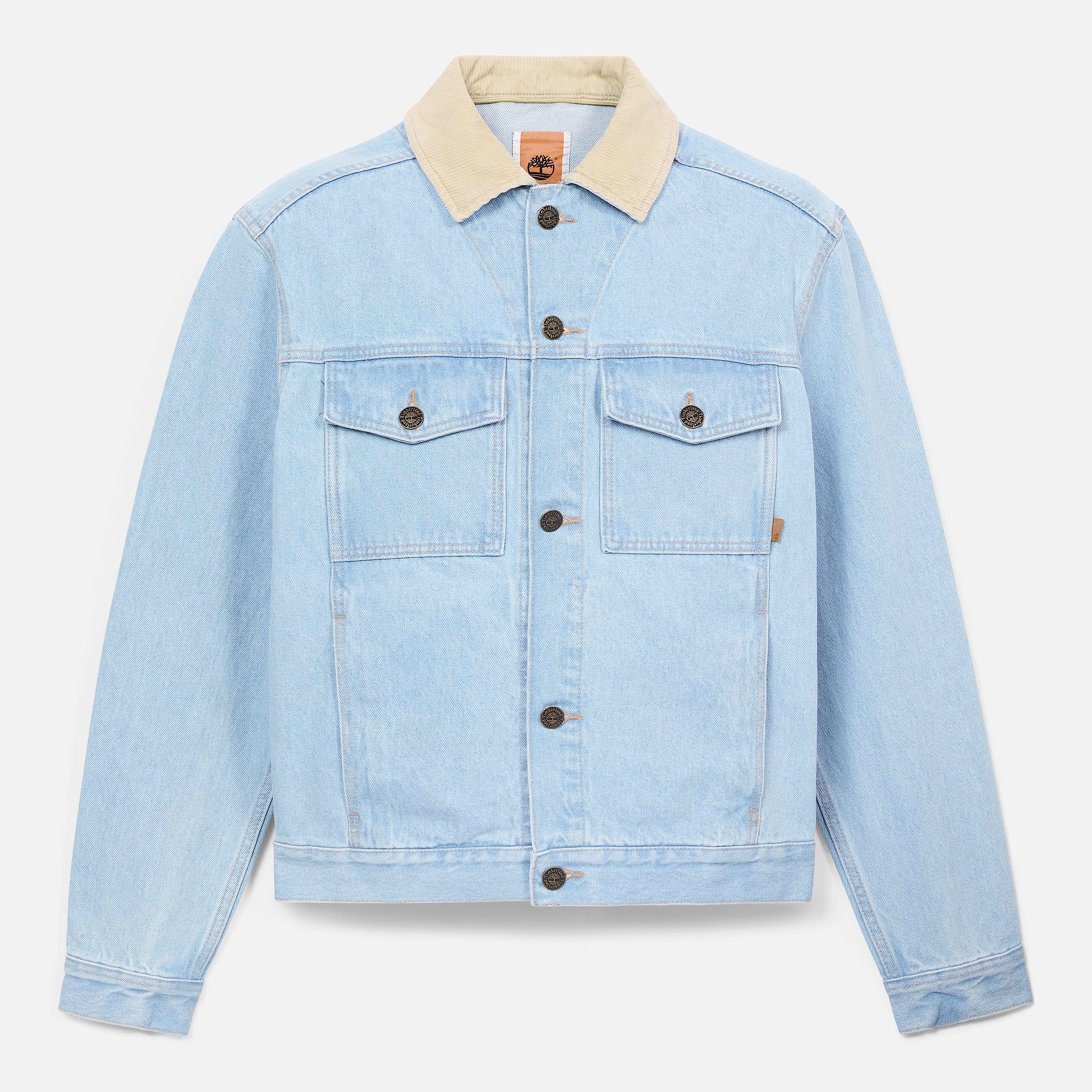 Corduroy Collared Denim Jacket TBL 90s Wash HERO