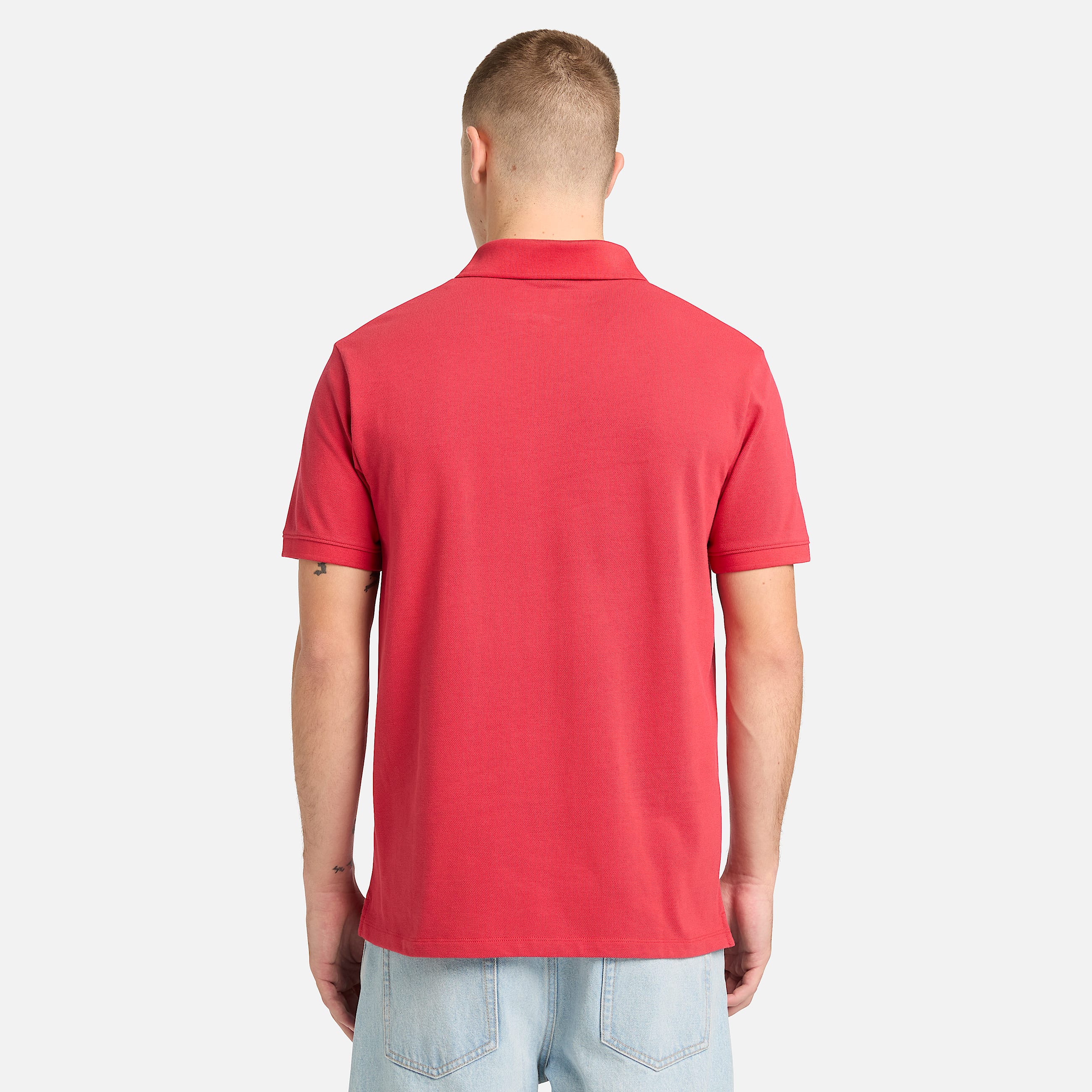 Mens Oyster River ShortSleeve Polo TBL Berry Red ALT8