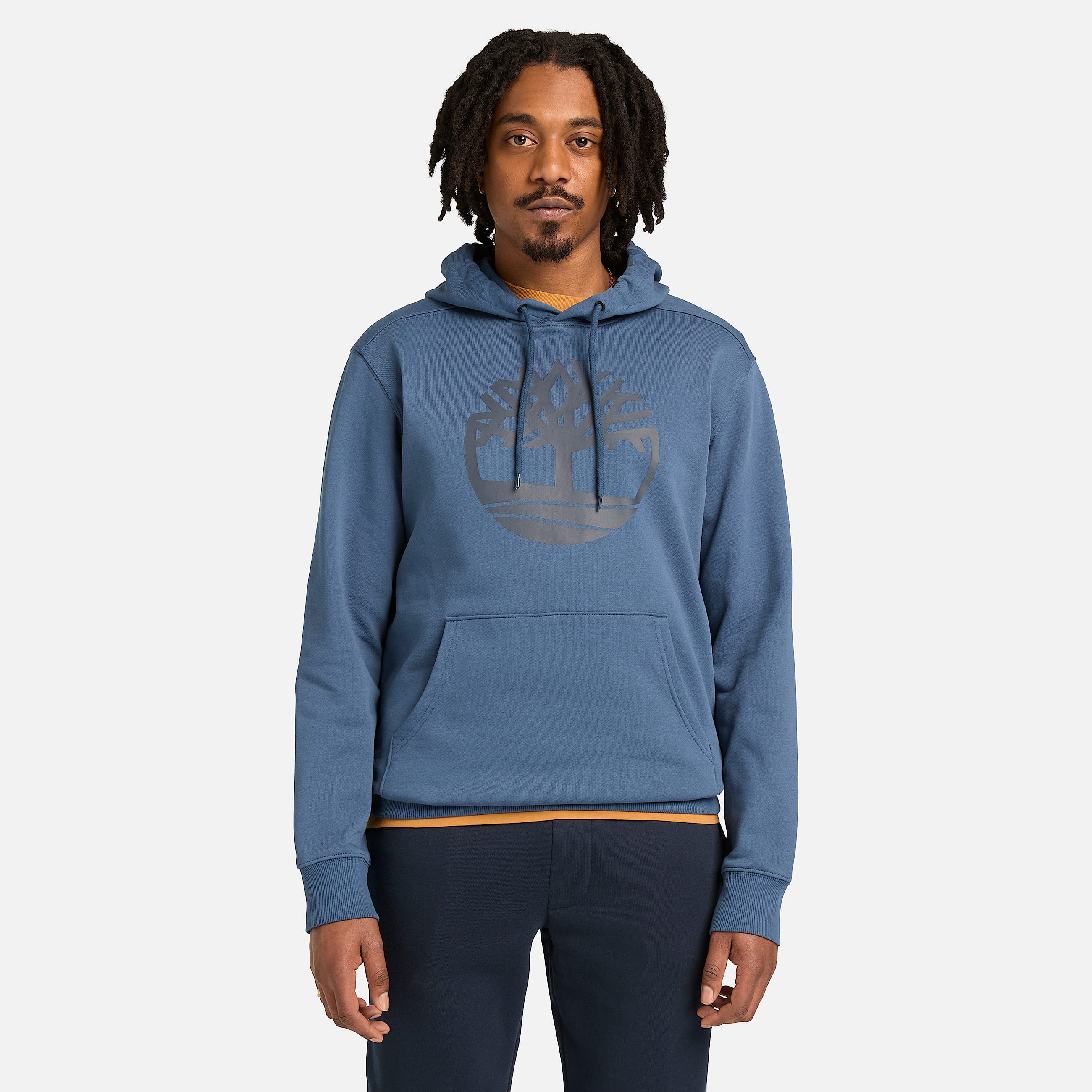 Mens Kennebec River Tree Logo Hoodie TBL Dark DenimDark Sapphire ALT1