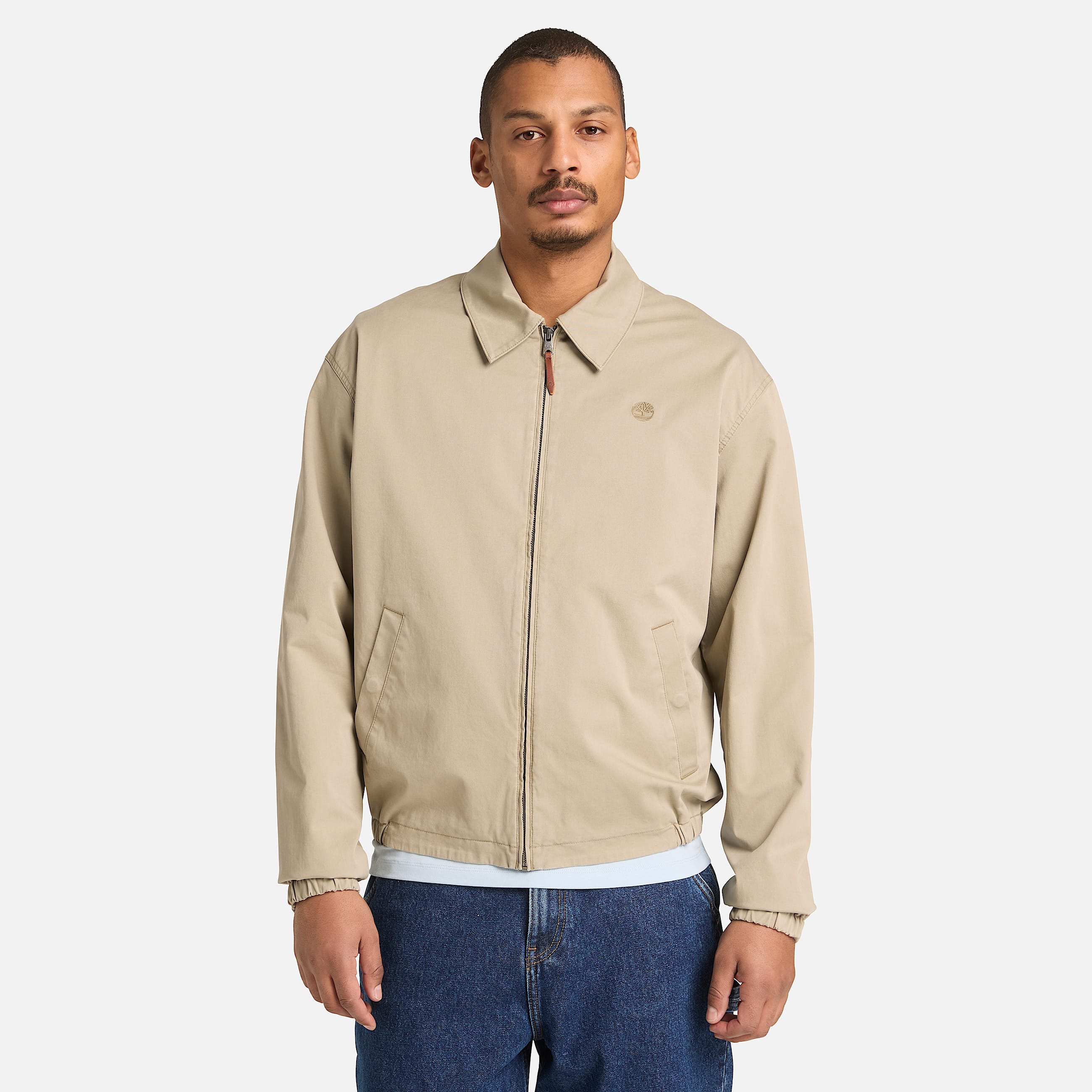 Mens Light Cotton Jacket TBL Greige ALT1