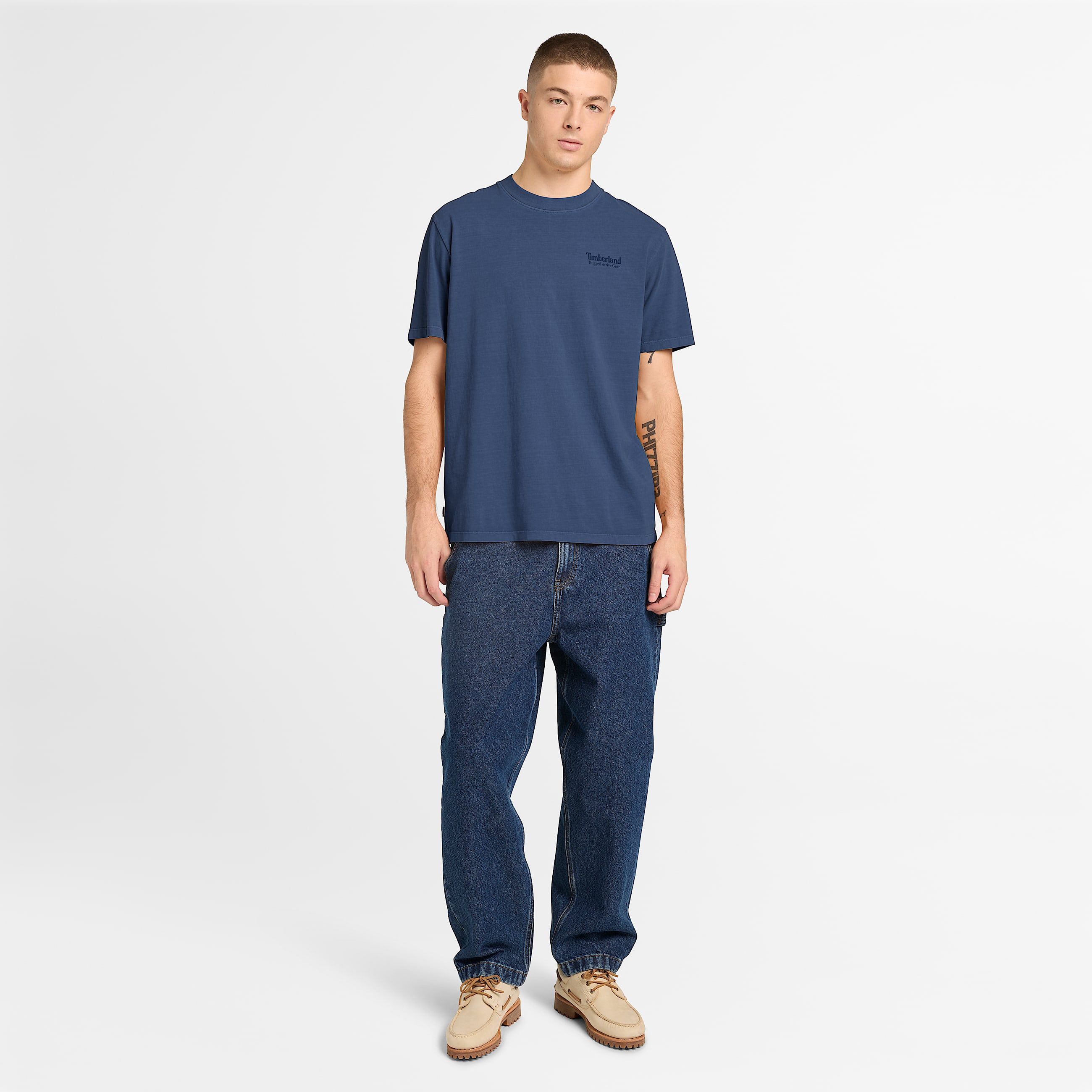 Mens Rugged Active Gear Graphic TShirt TBL Dark Blue ALT2