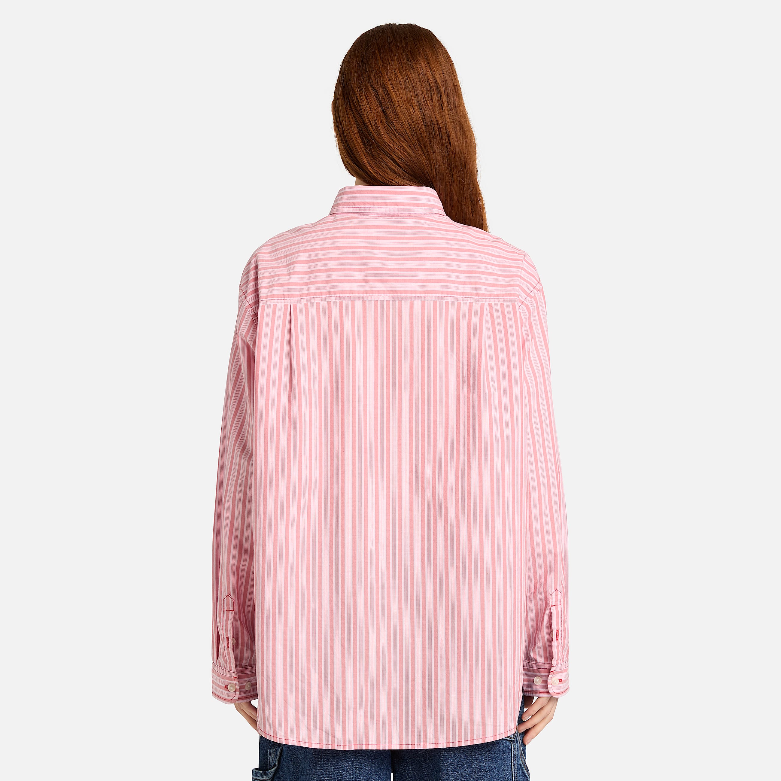 Womens MultiStripe LongSleeve Shirt TBL Mineral Red ALT8