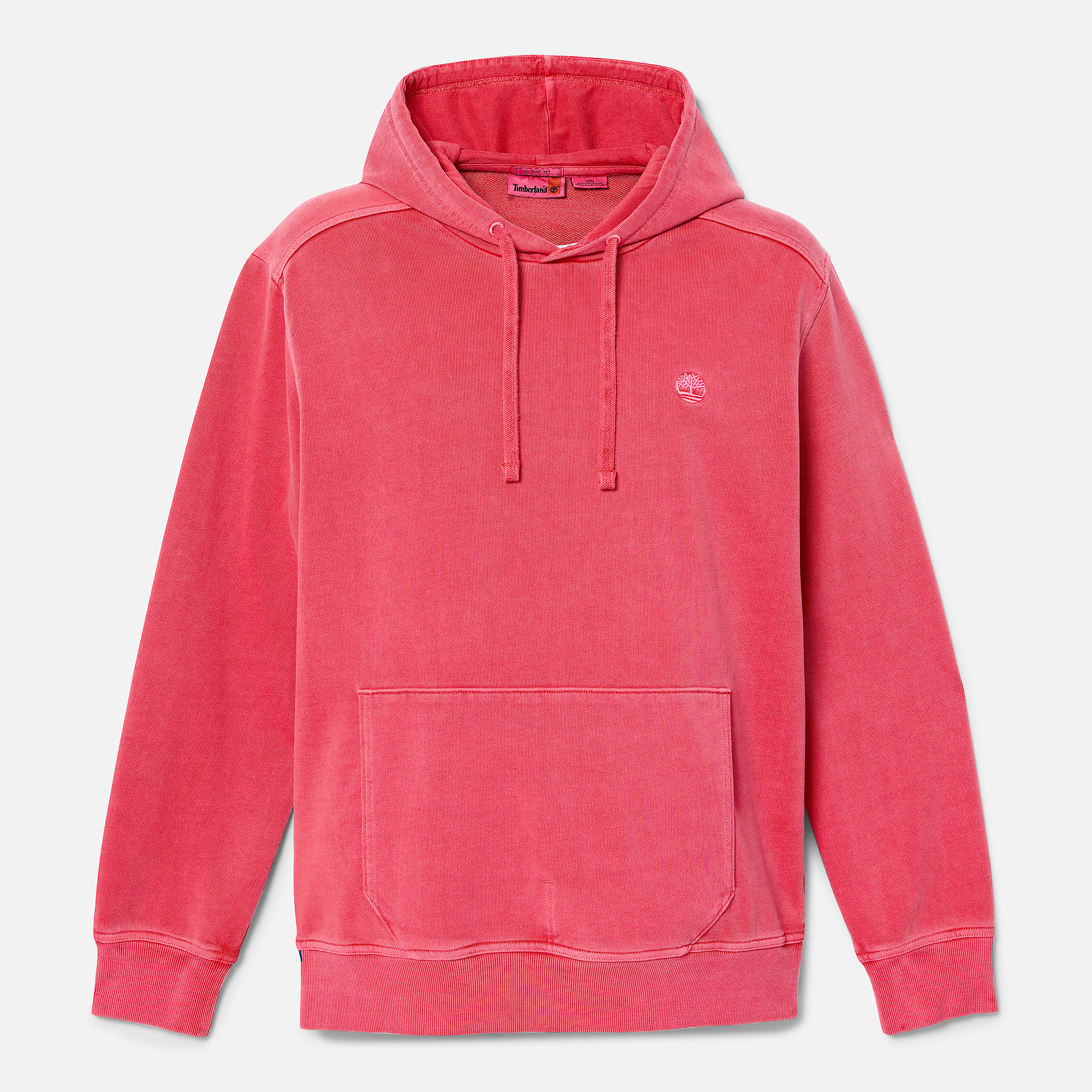 Mens Merrymack River Garment Dyed Hoodie TBL Berry Red HERO
