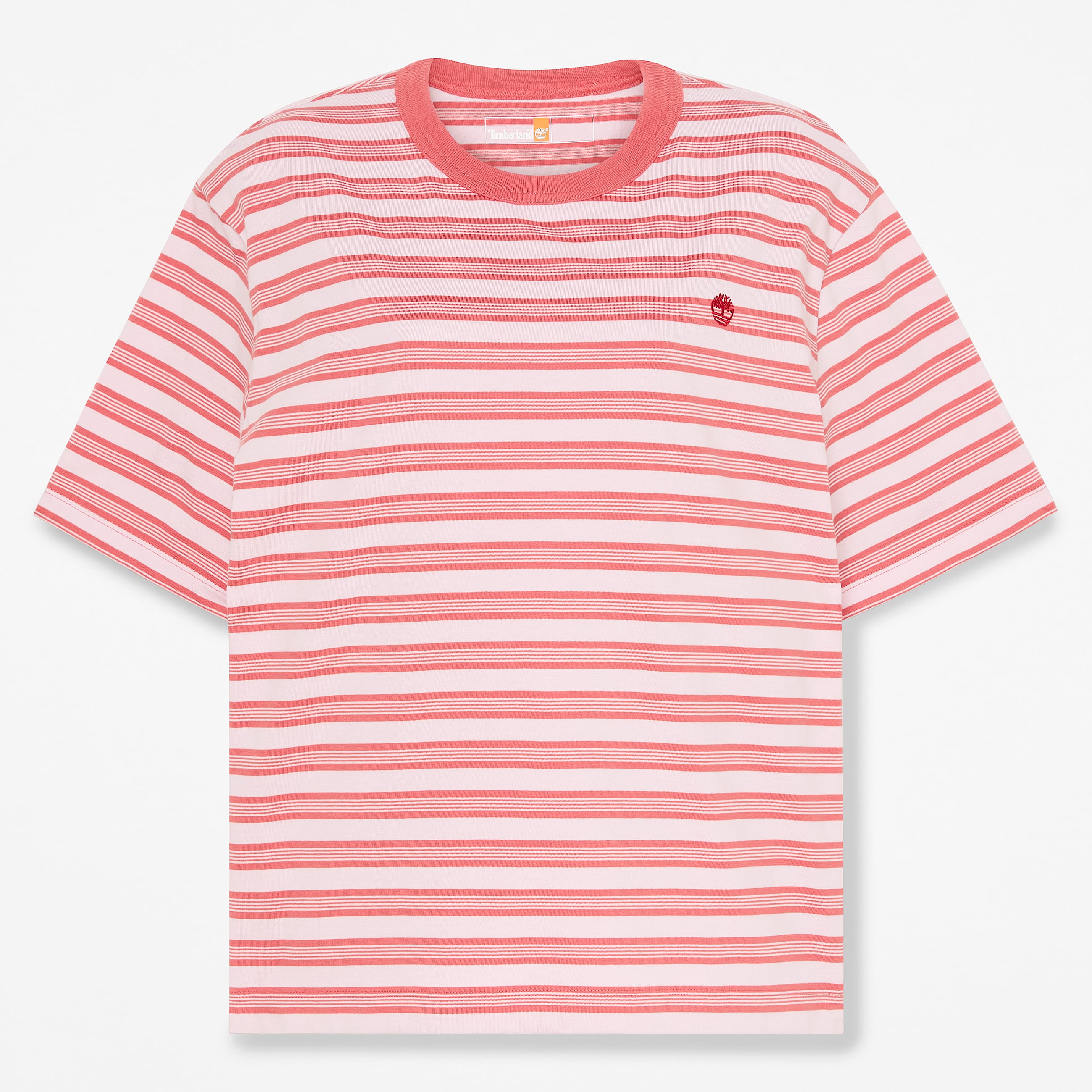 Womens Striped ShortSleeve TShirt TBL Mineral Red HERO