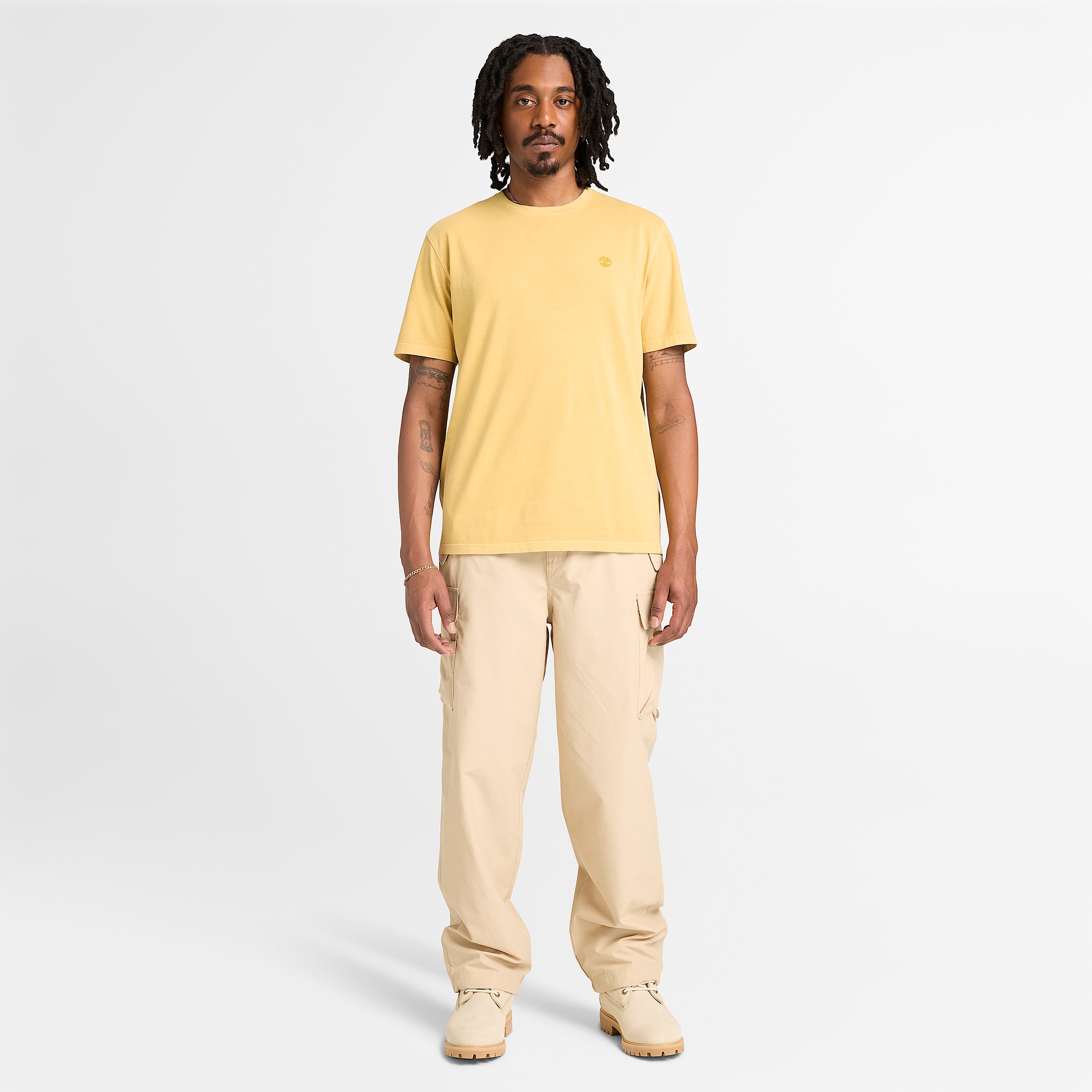 Mens Dunstan River Garment Dyed ShortSleeve TShirt TBL Olive ALT2