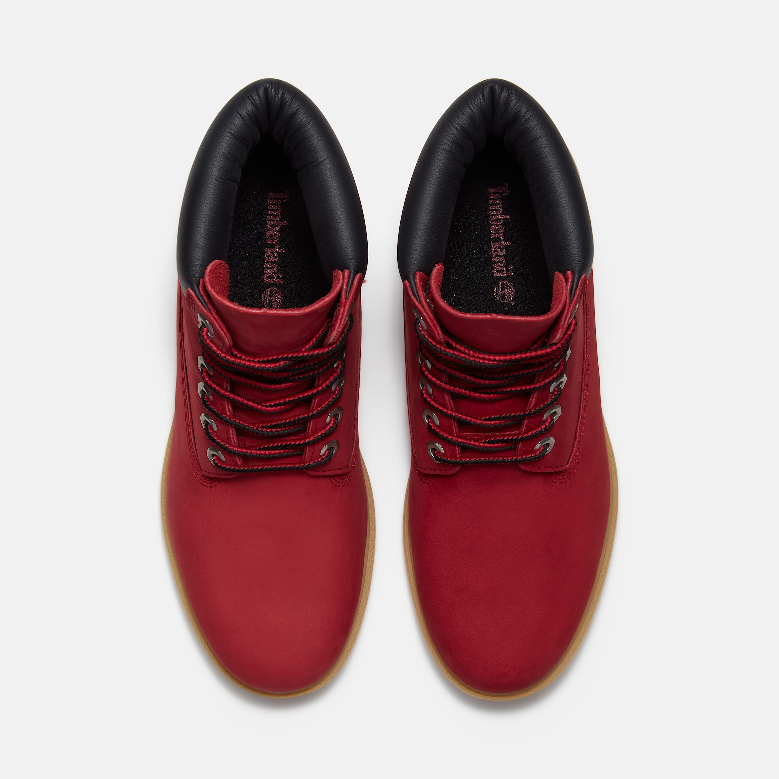 Mens Timberland Premium 6Inch Waterproof Boot TBL Dark Red Nubuck ALT2