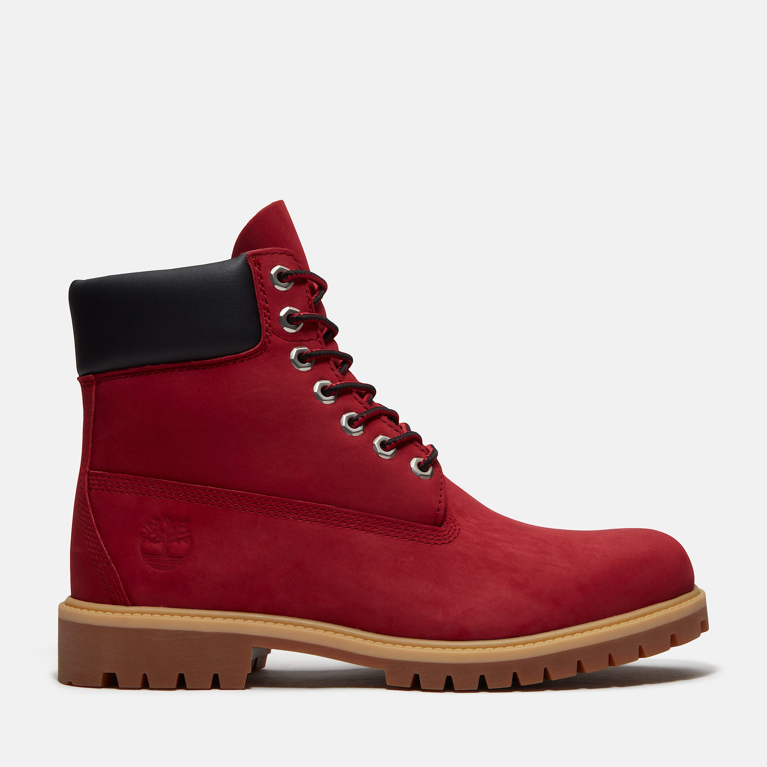 Mens Timberland Premium 6Inch Waterproof Boot TBL Dark Red Nubuck HERO
