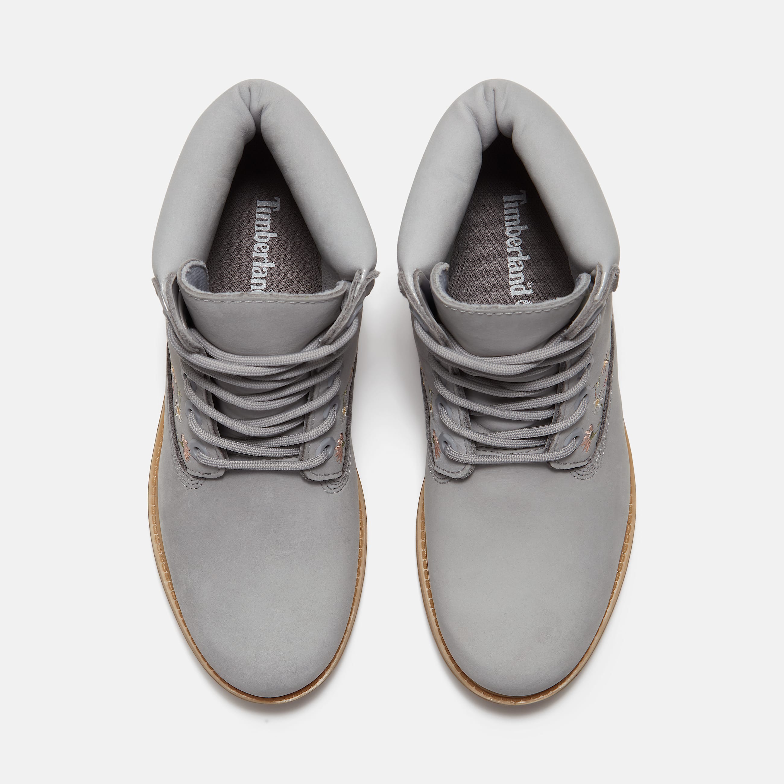 Womens Timberland Premium 6Inch Waterproof Boot TBL Light Grey Nubuck ALT2