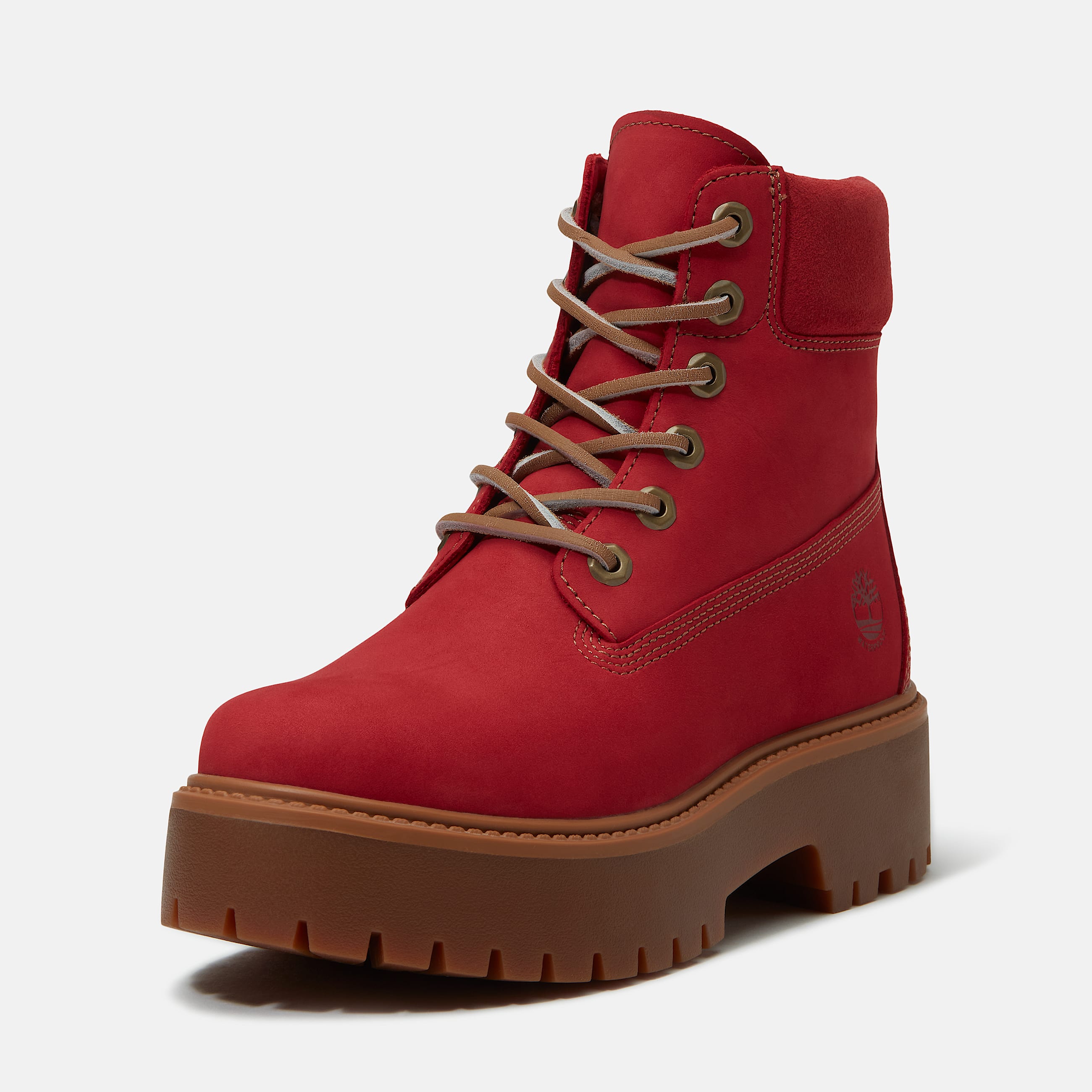 Womens Stone Street 6Inch Waterproof Platform Boot TBL Red Nubuck ALT10