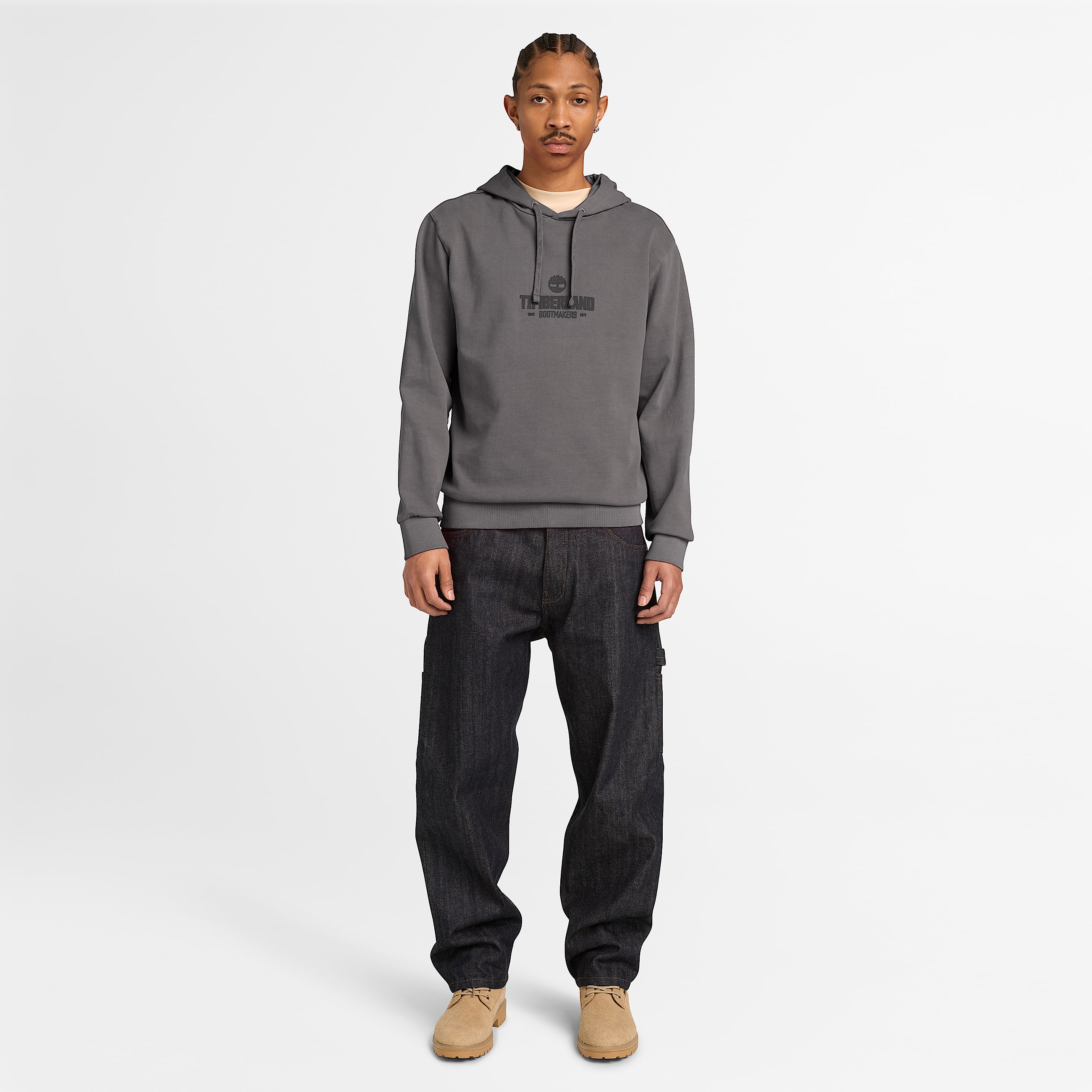 Mens GarmentDyed Hoodie TBL Blackened Pearl ALT2