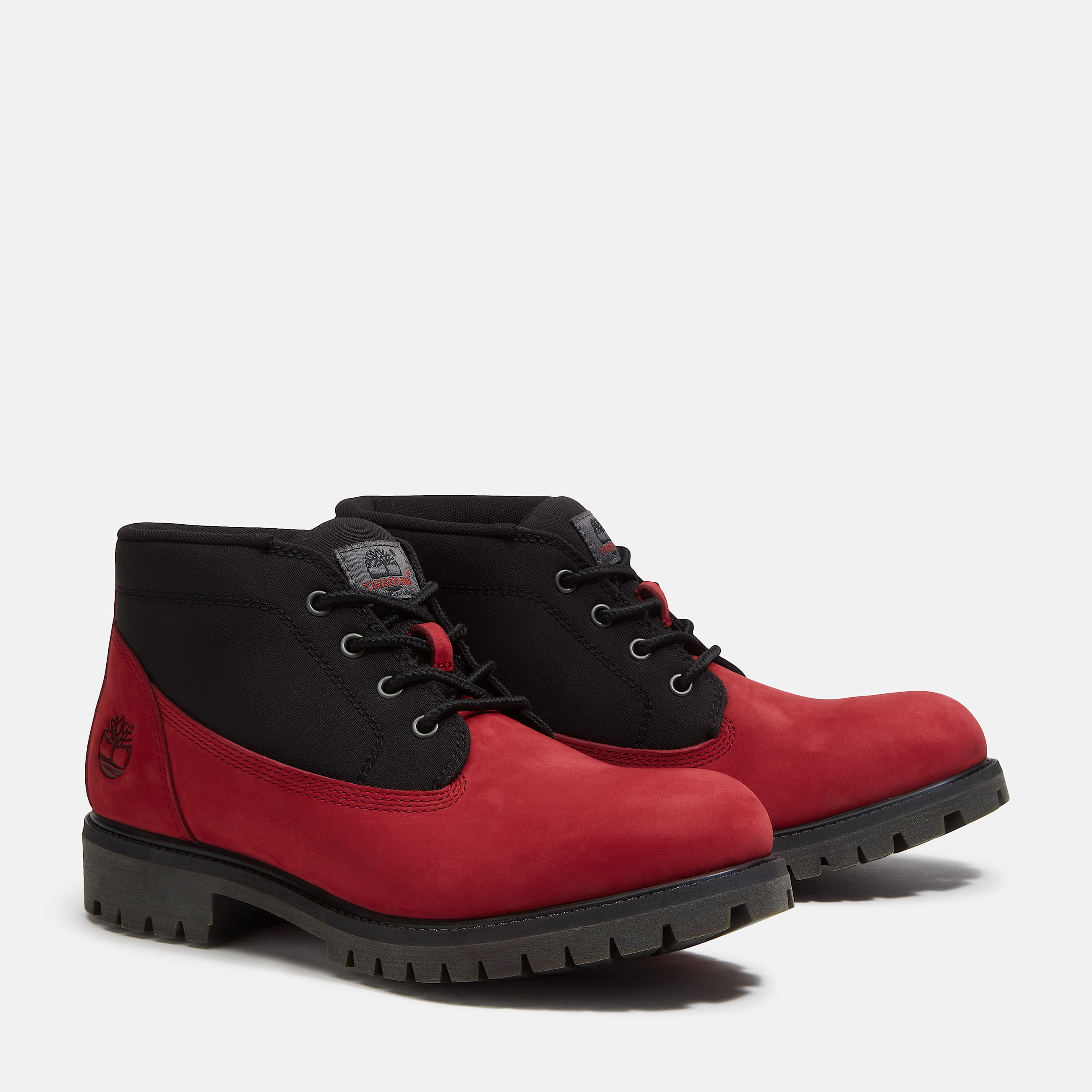 Mens Timberland Premium Chukka Boot TBL Red NubuckBlack ALT4