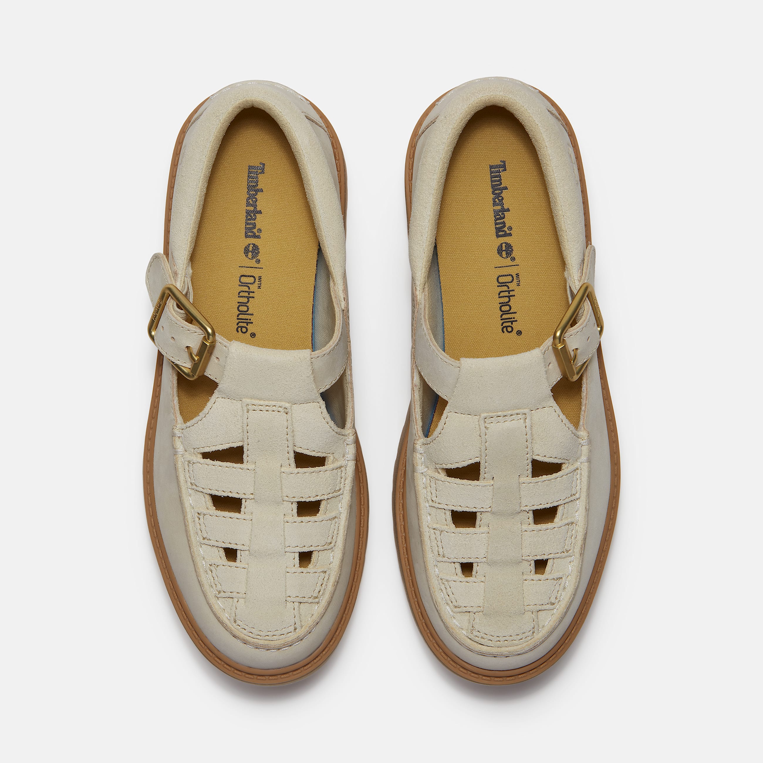 Womens Stone Street Platform Buckle Shoe TBL Light Beige Suede ALT2