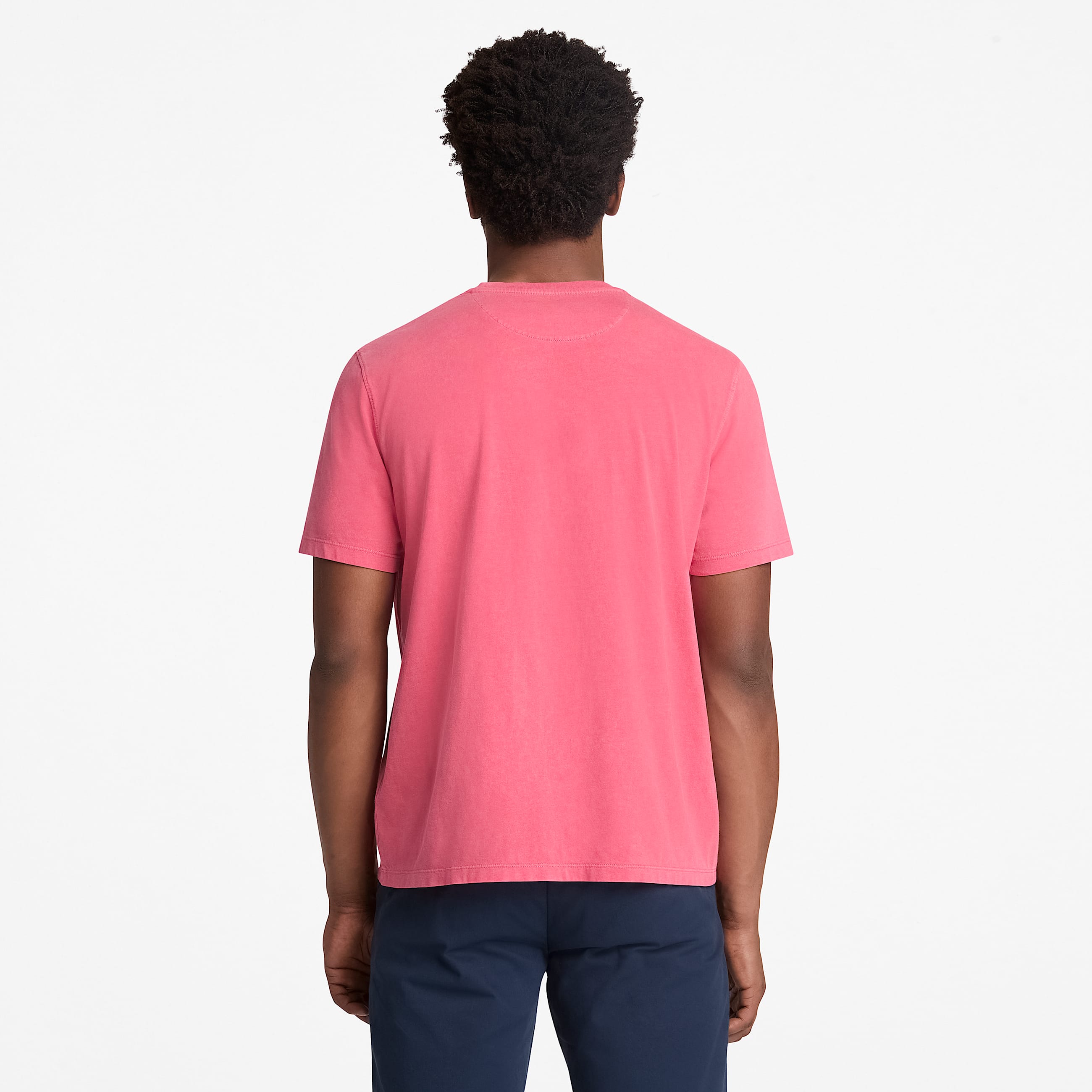 Mens Dunstan River Garment Dyed ShortSleeve TShirt TBL Berry Red ALT8