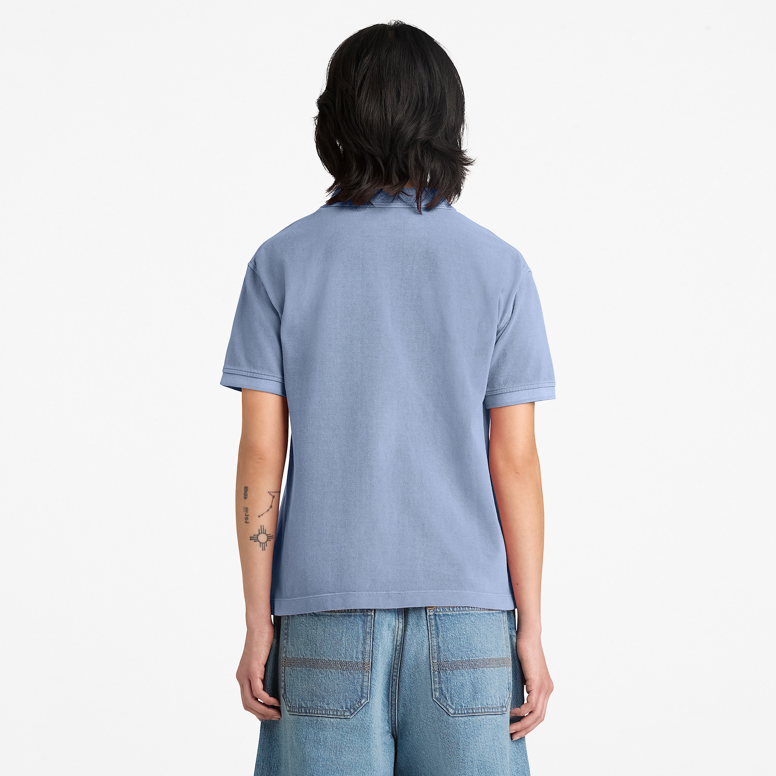 Womens Garment Dyed ShortSleeve Pique Polo TBL Stone Wash ALT8