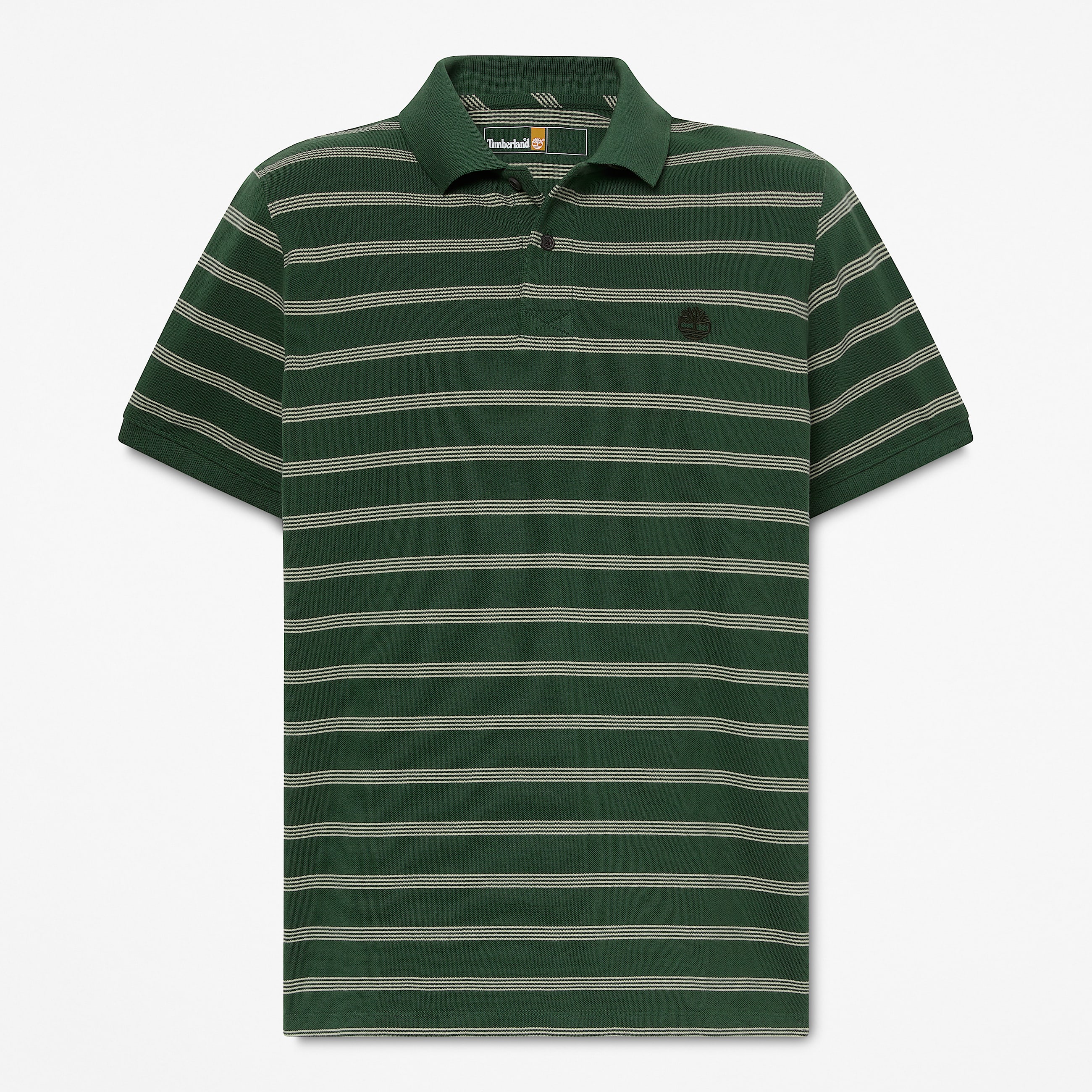 Mens Millers River Striped ShortSleeve Polo TBL Pine Needle HERO