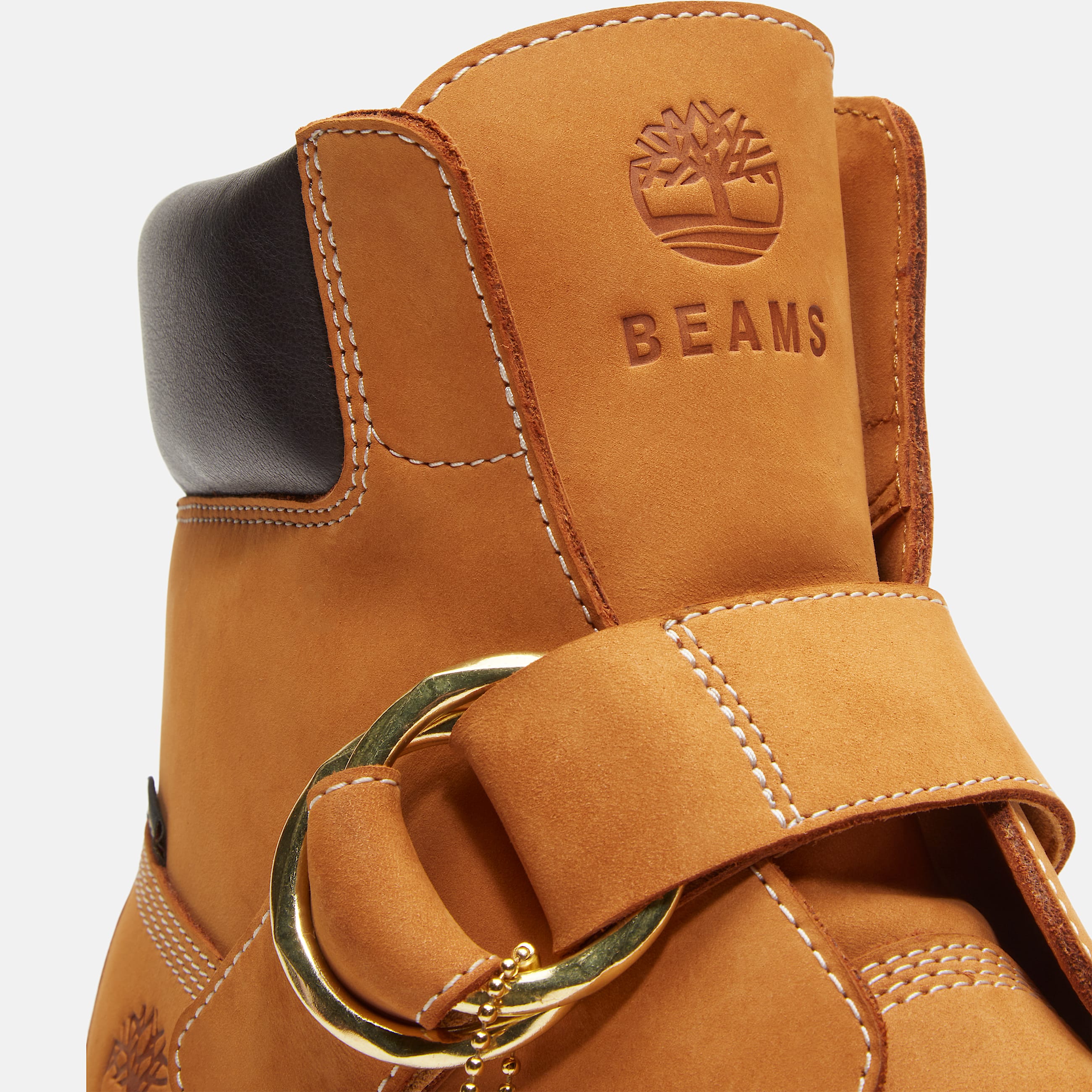 Mens Timberland x BEAMS Buckle Boot with GORETEX Membrane TBL Wheat NubuckBrown ALT8
