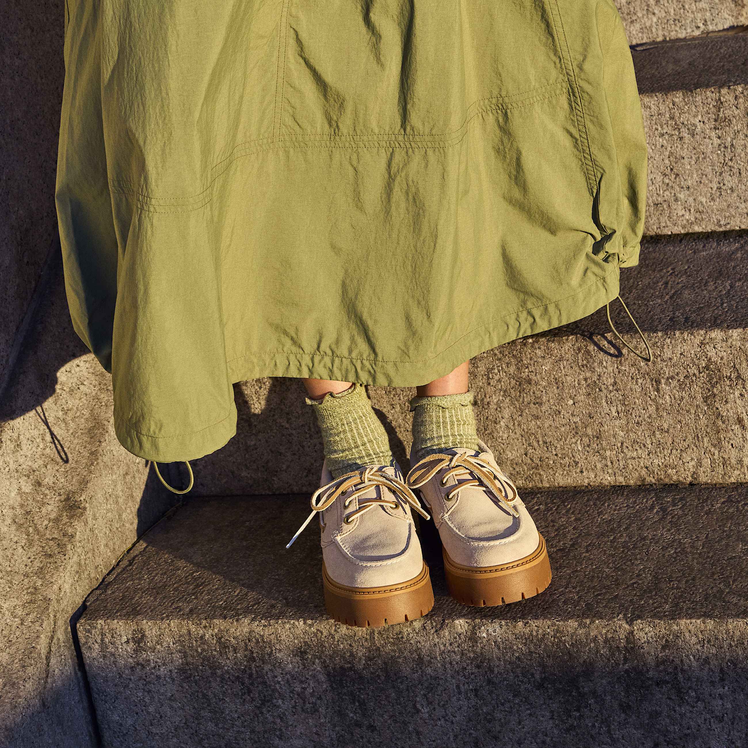 Womens Stone Street Platform Boat Shoe TBL Light Purple Suede ALTA