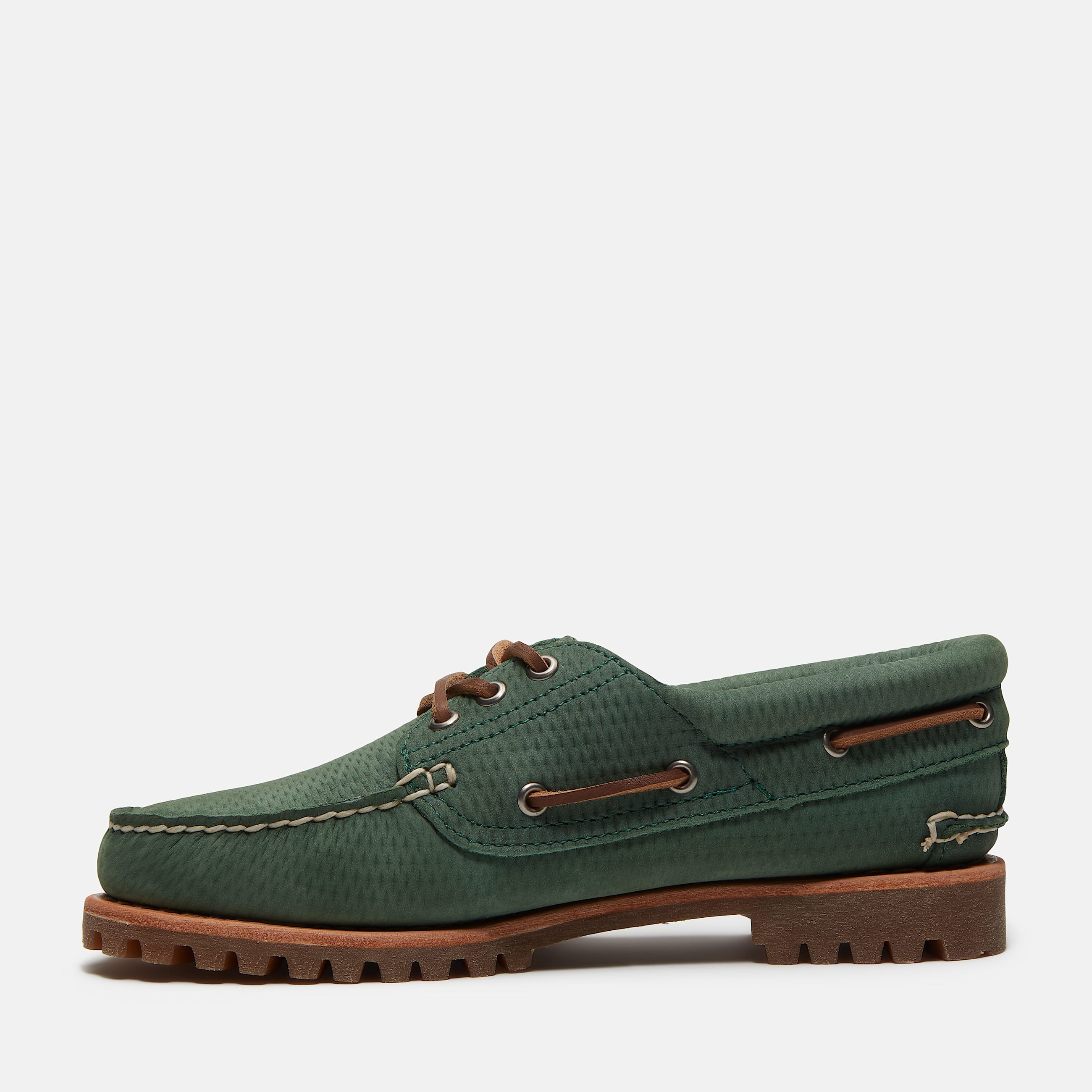 Womens Timberland Authentic Boat Shoe TBL Green Nubuck ALT6