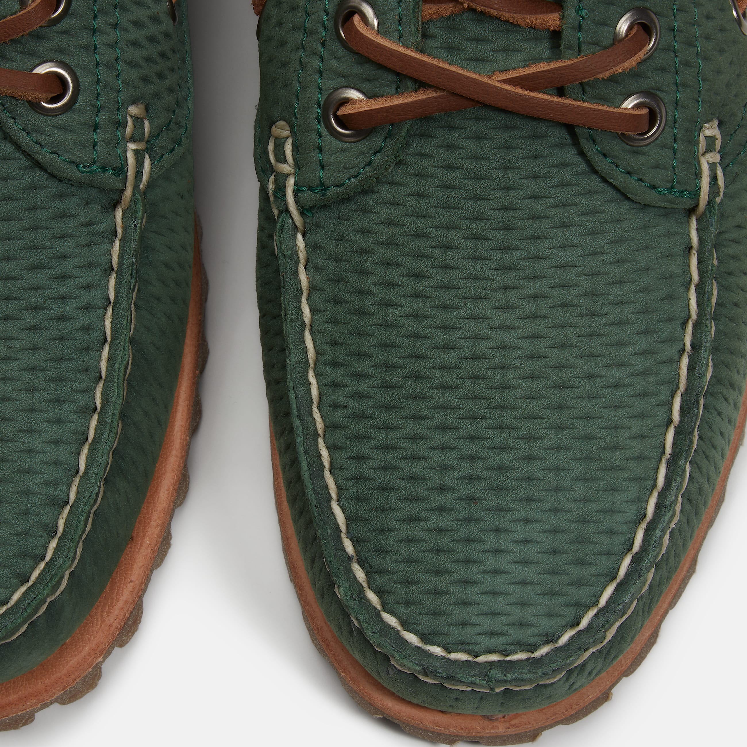 Womens Timberland Authentic Boat Shoe TBL Green Nubuck ALT7