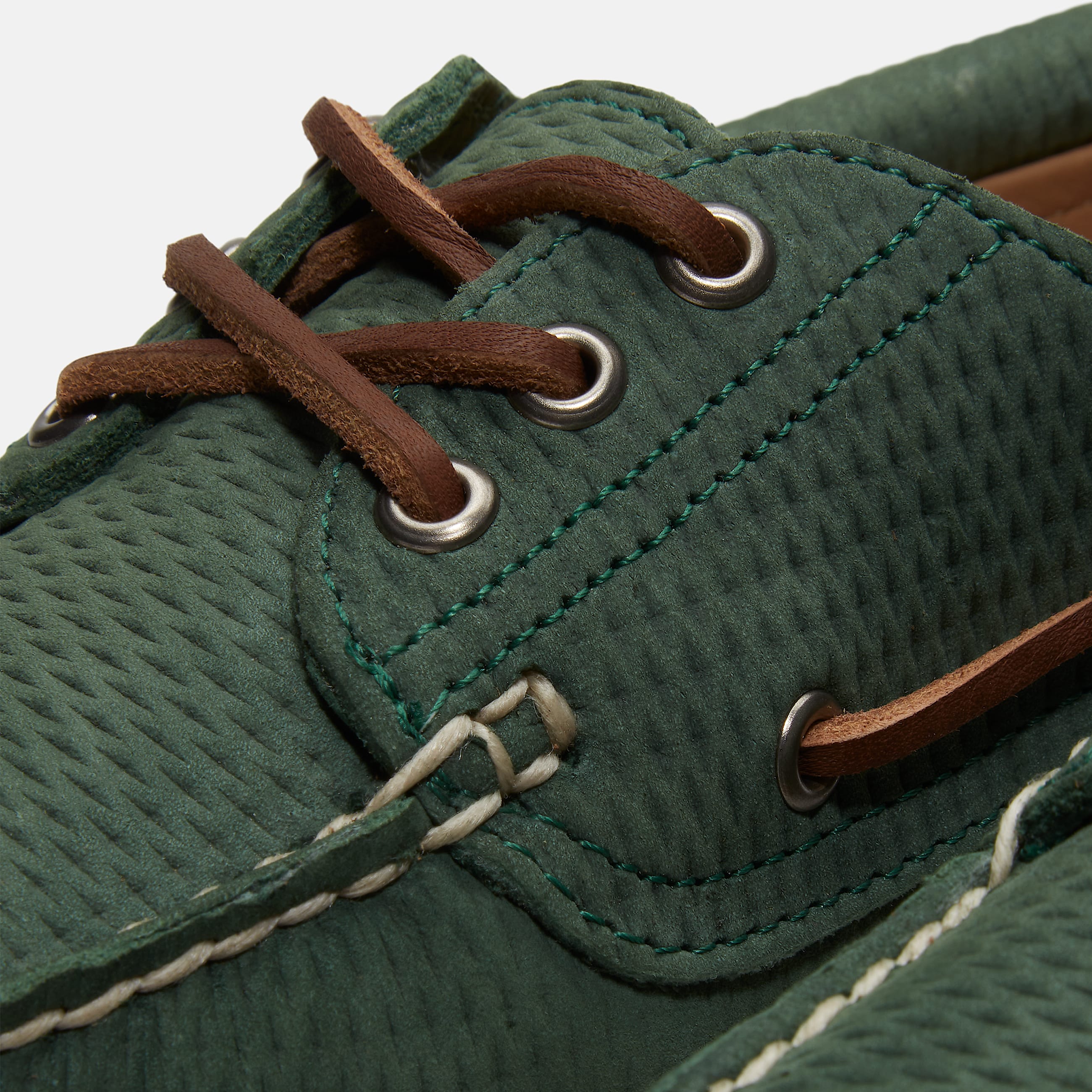 Womens Timberland Authentic Boat Shoe TBL Green Nubuck ALT8