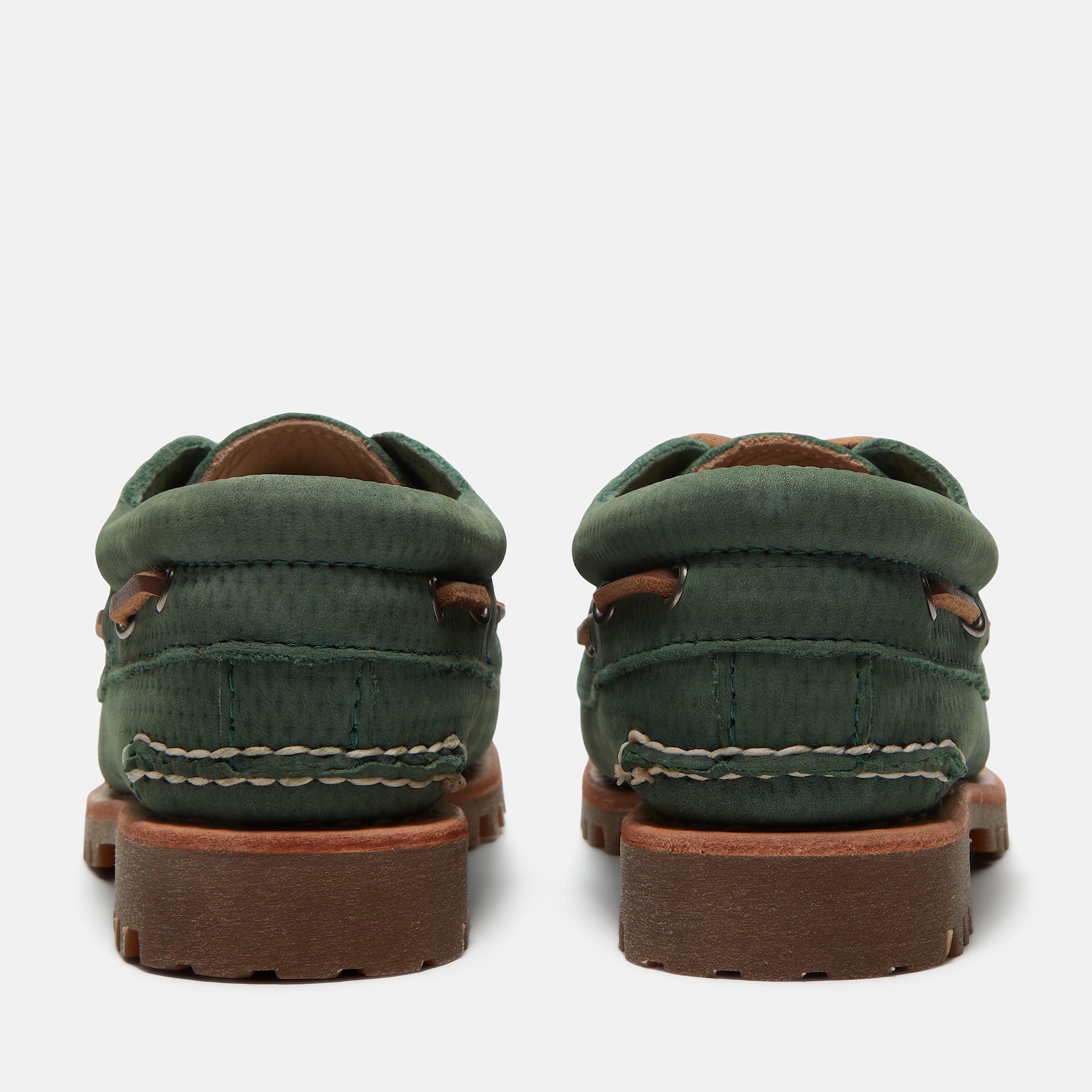 Womens Timberland Authentic Boat Shoe TBL Green Nubuck ALT5