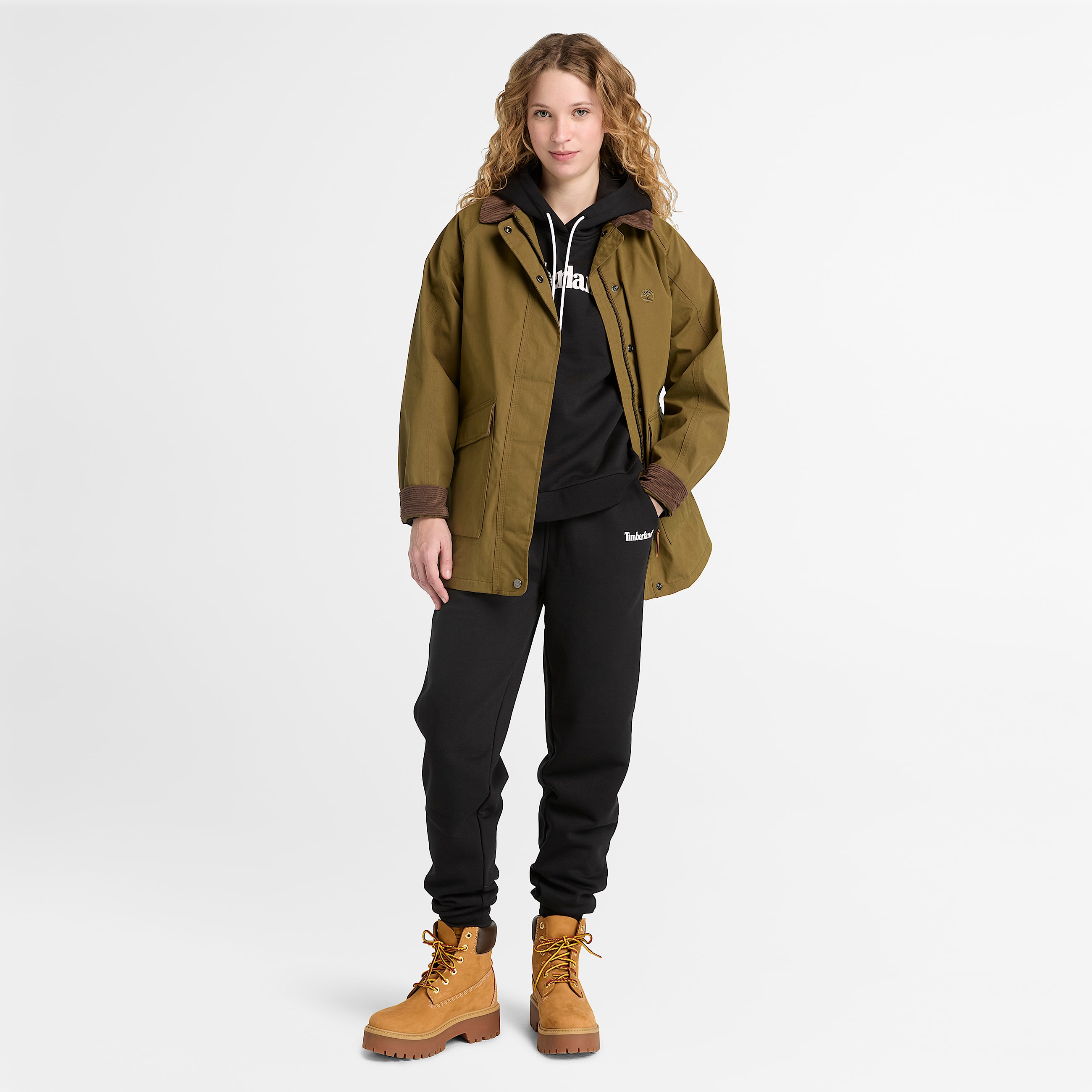 Womens Northwood Brushed Back Hoodie TBL Black ALT2