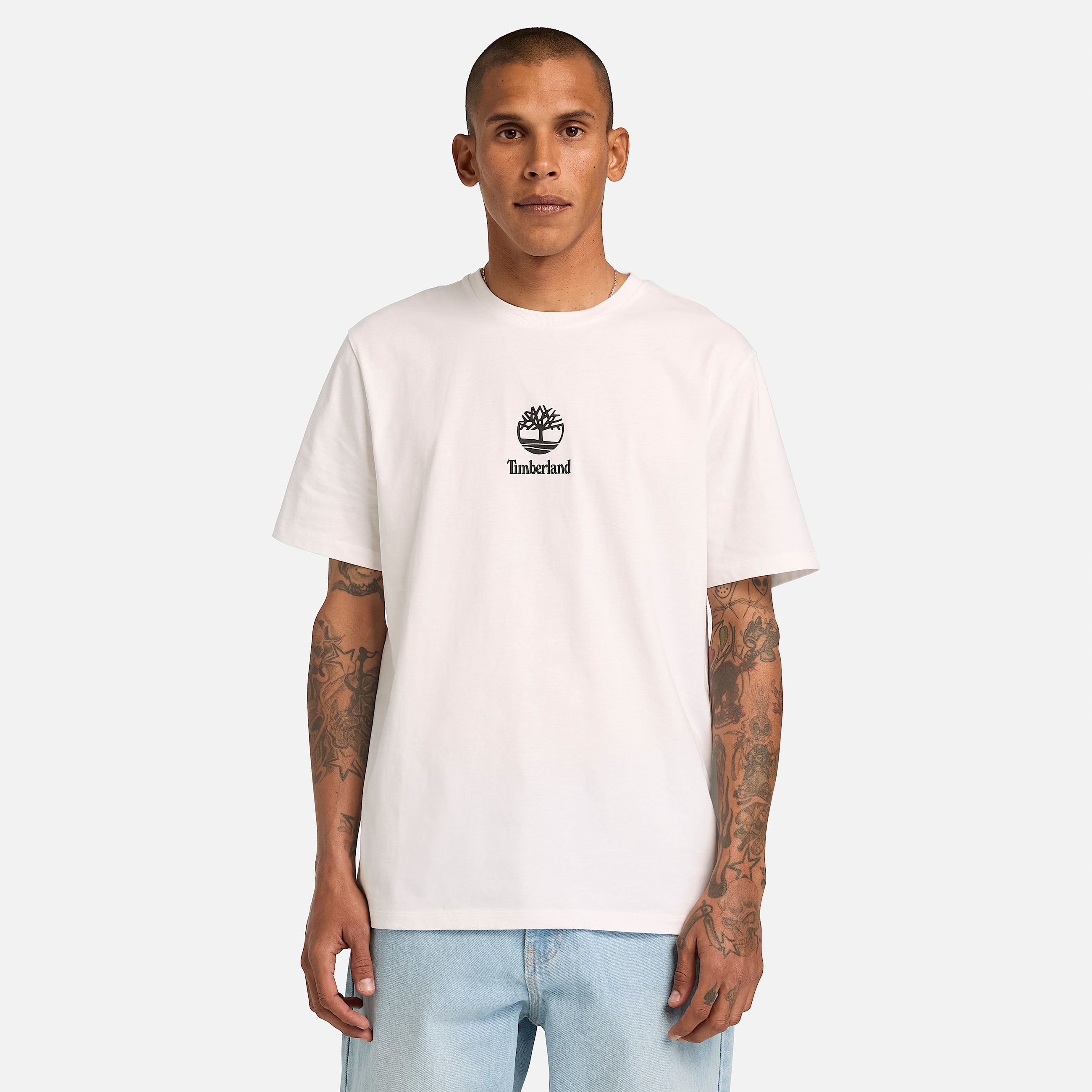 Stack Logo ShortSleeve TShirt TBL White ALT3