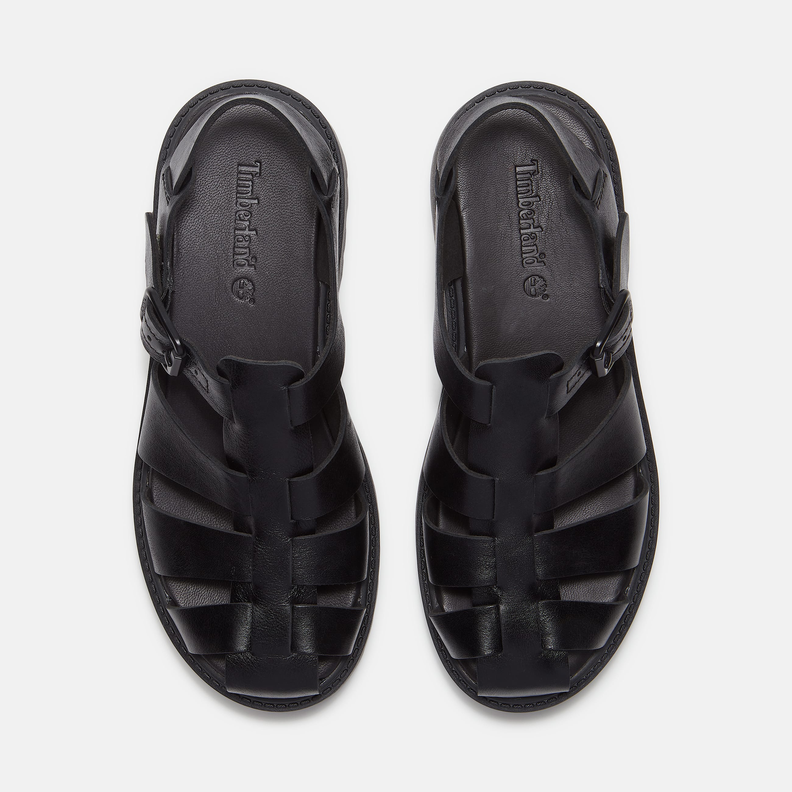 Womens Stone Street Fisherman Platform Sandal TBL Black FullGrain ALT2